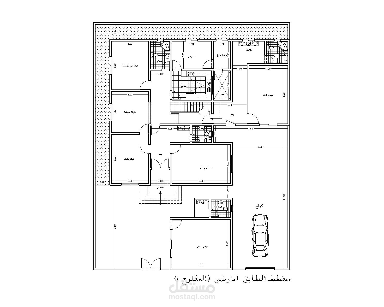 تصميم مخطط معماري لمنزل (مقترحين) - السعودية