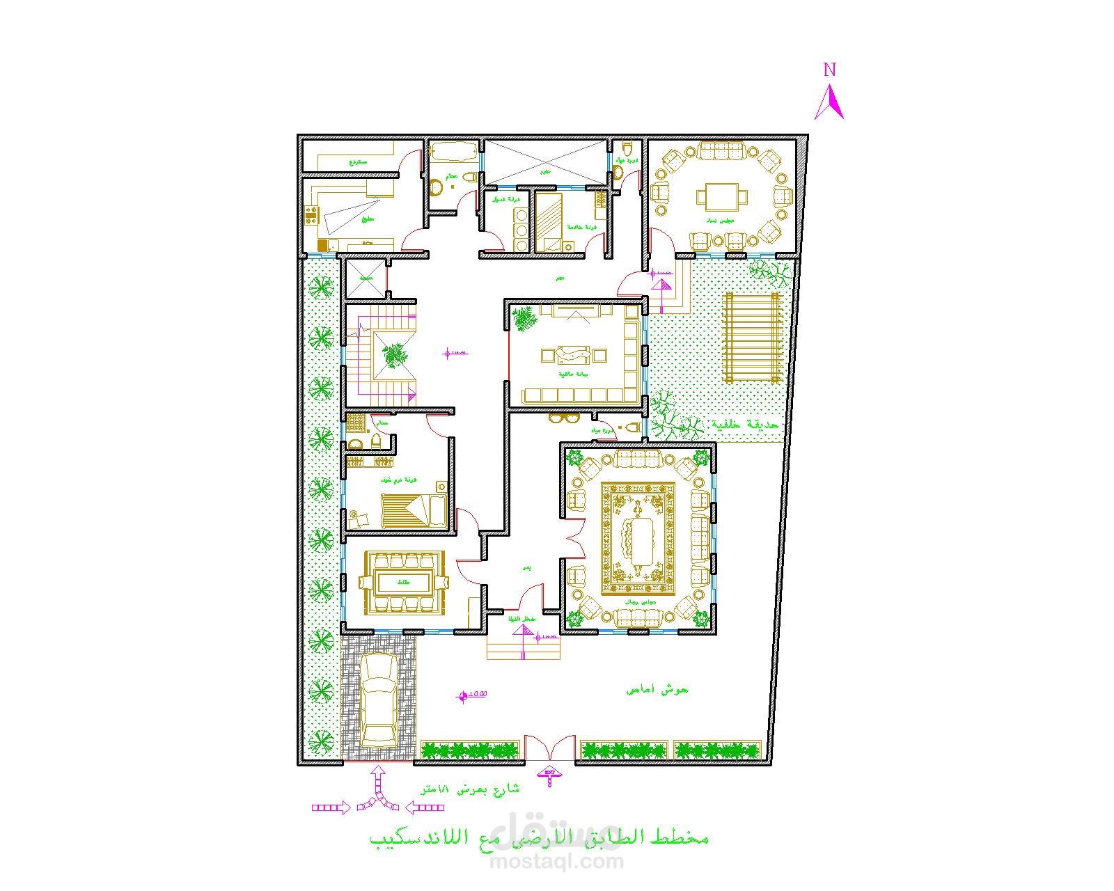 تصميم مخطط معماري لفيلا - السعودية