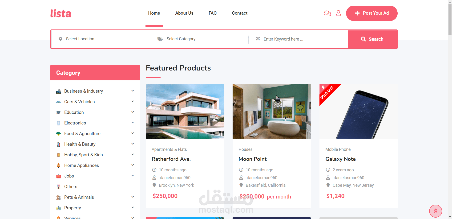 موقع دليل او ما يسمى ( classified ) مثل olx و facebook marketplace
