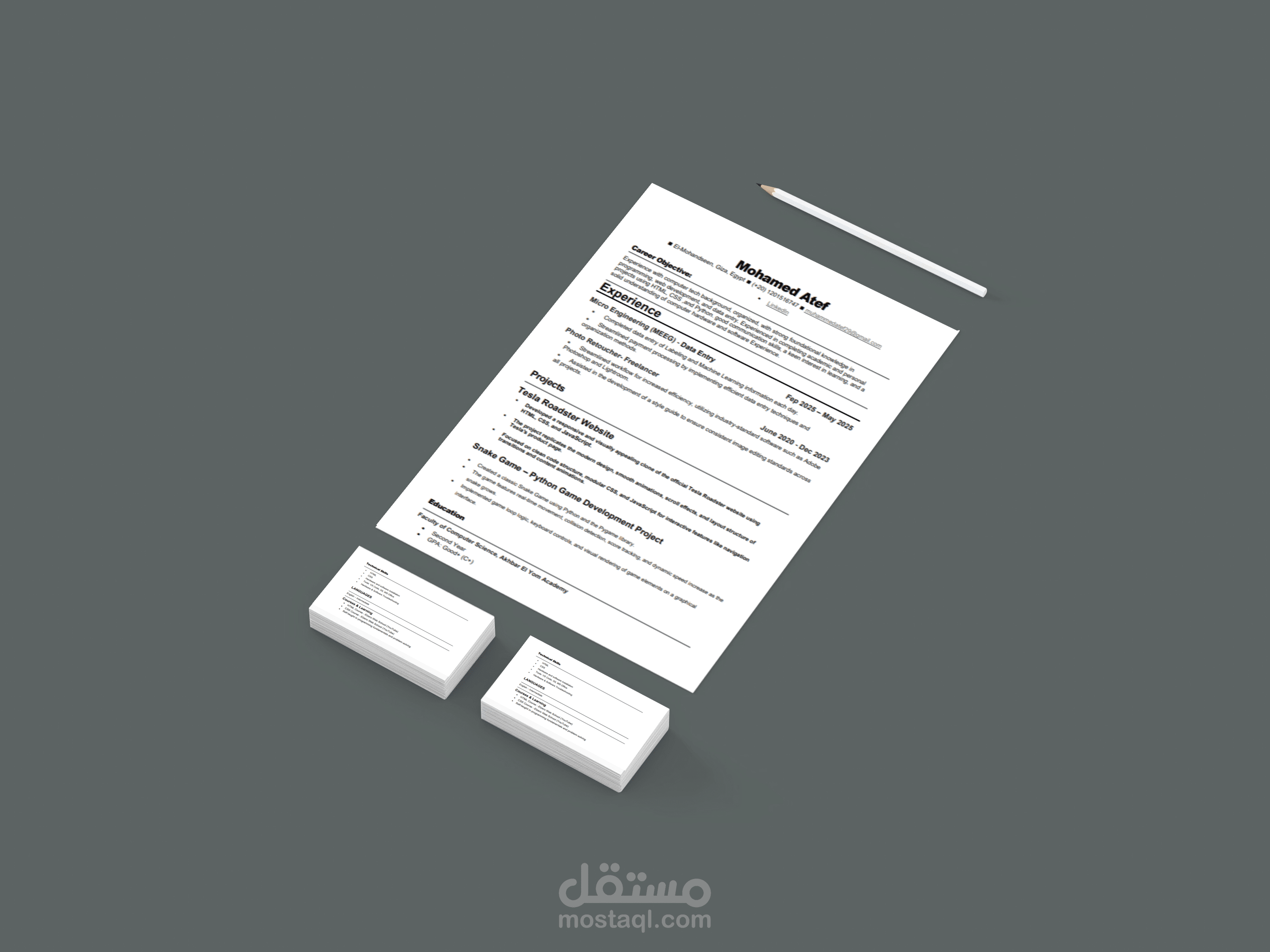 تصميم سيرة ذاتية CV صحيح علي نظام ATS