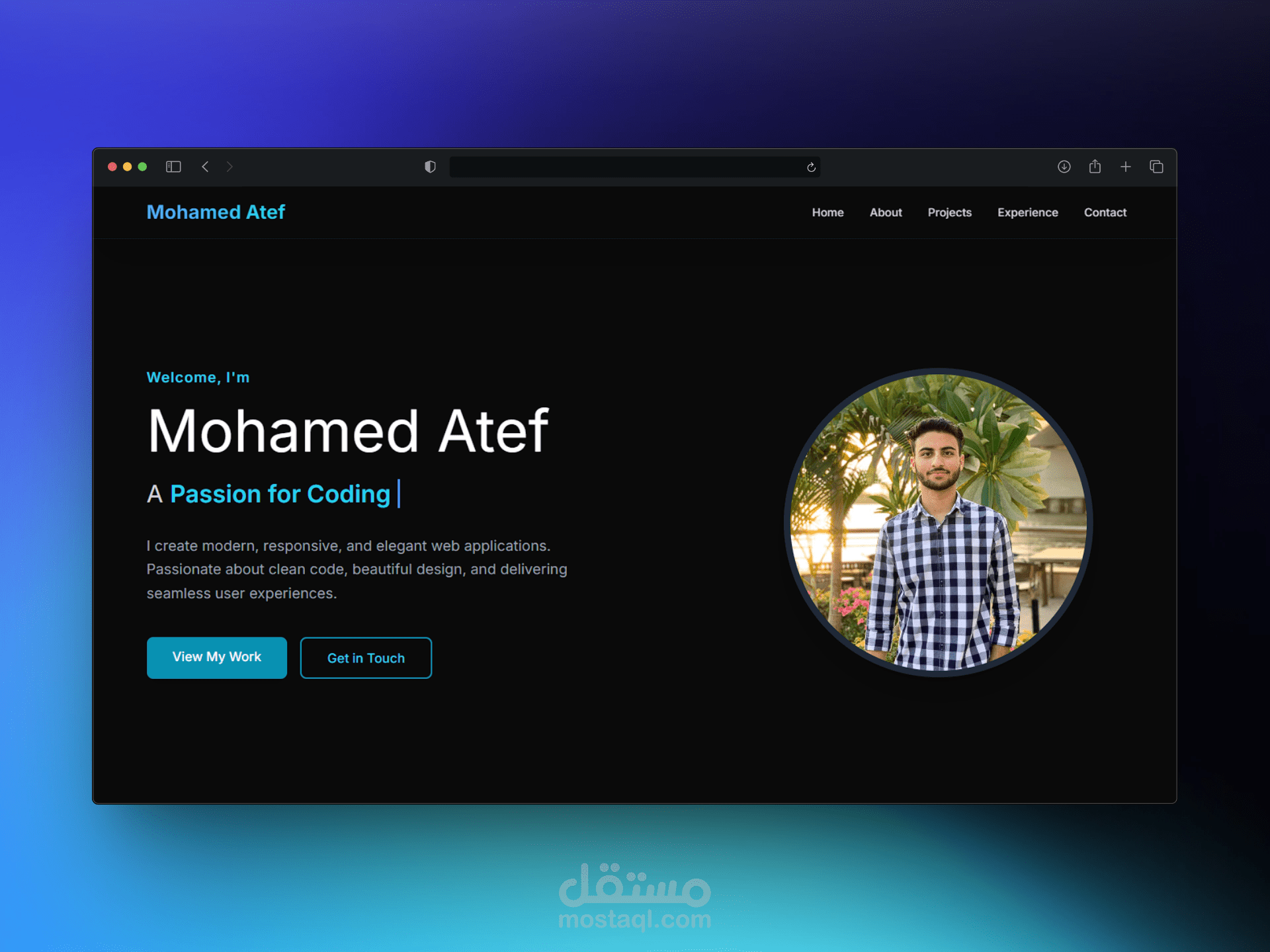 تصميم وتطوير موقع بورتفوليو احترافي وسريع وقابل للتخصيص