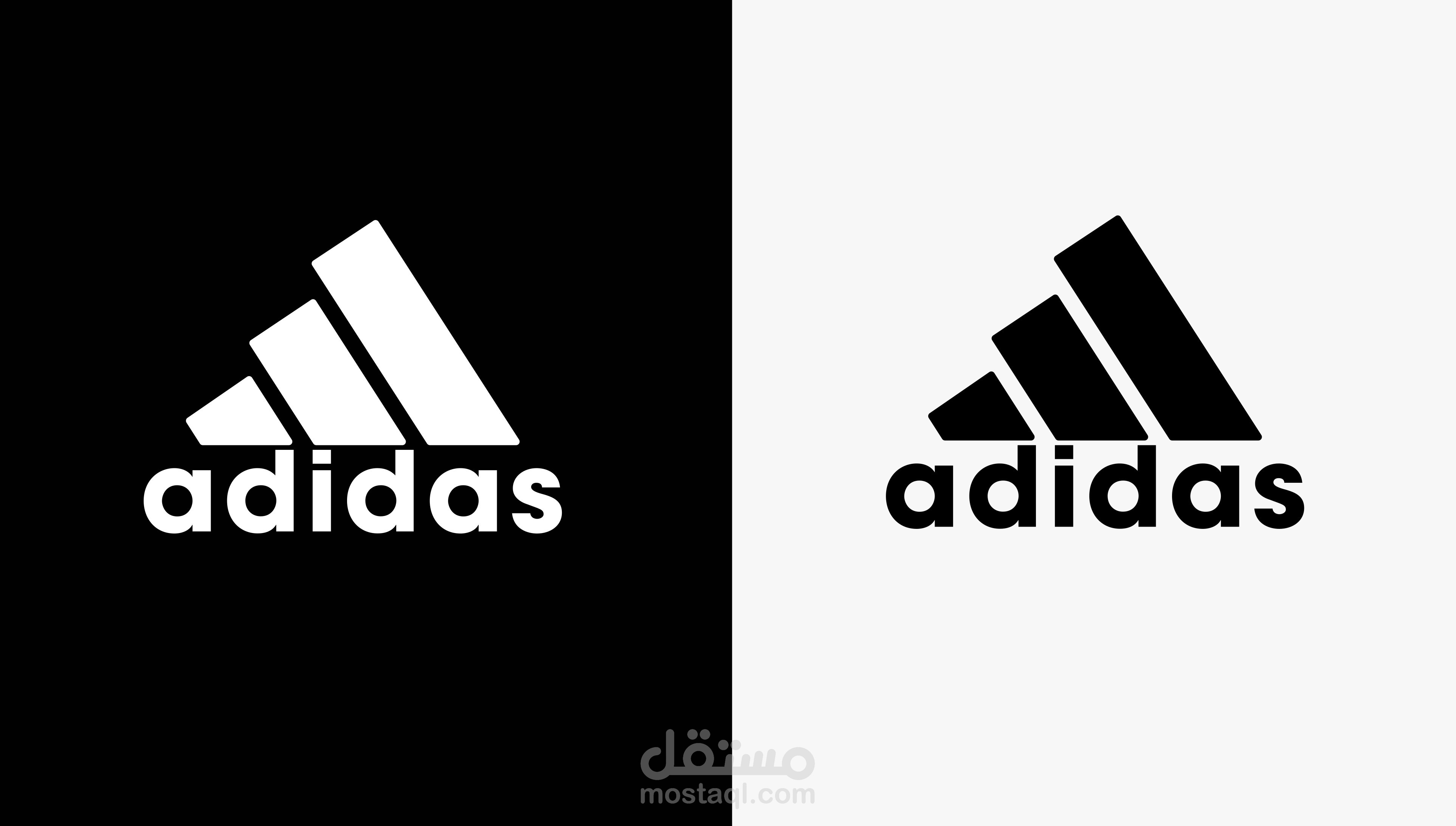 adidas logo black  & white