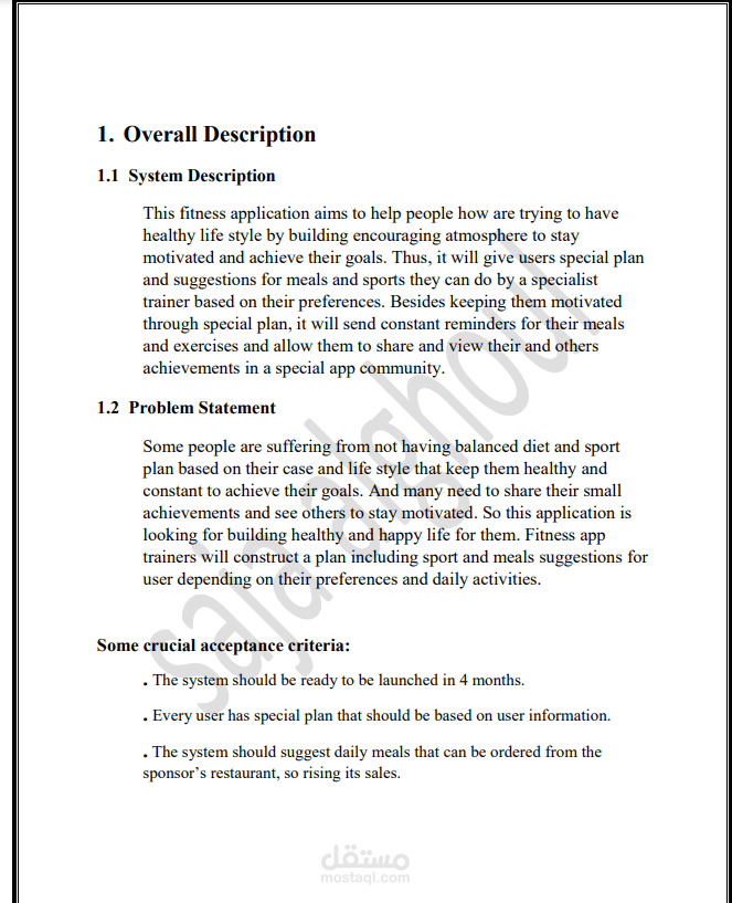 Comprehensive Software Requirements Specification (SRS) for a Fitness Application