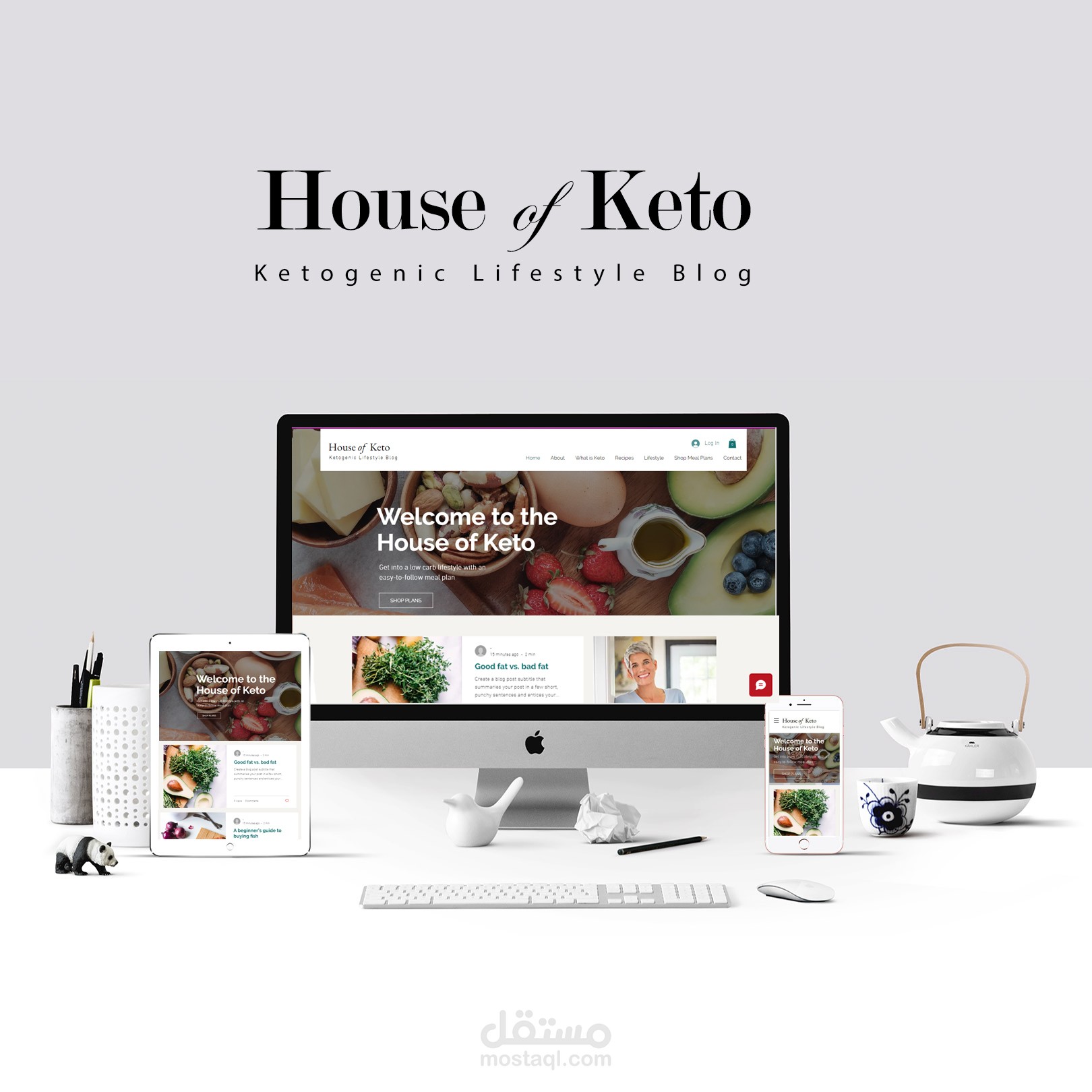 موقع الكتروني لمطعم مأكولات كيتو
