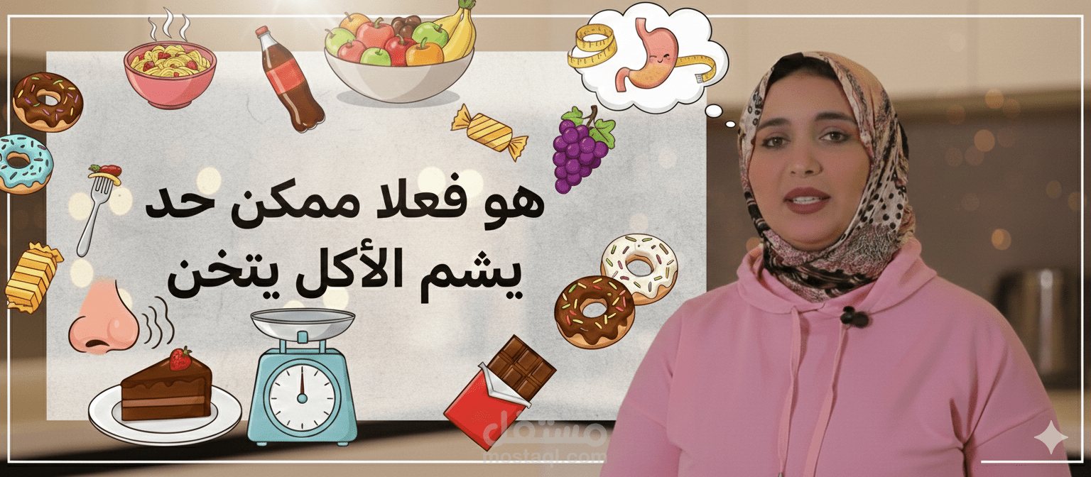 هو فعلا في حد يشم الاكل يتخن (فيديو ومنتاج بسيط)