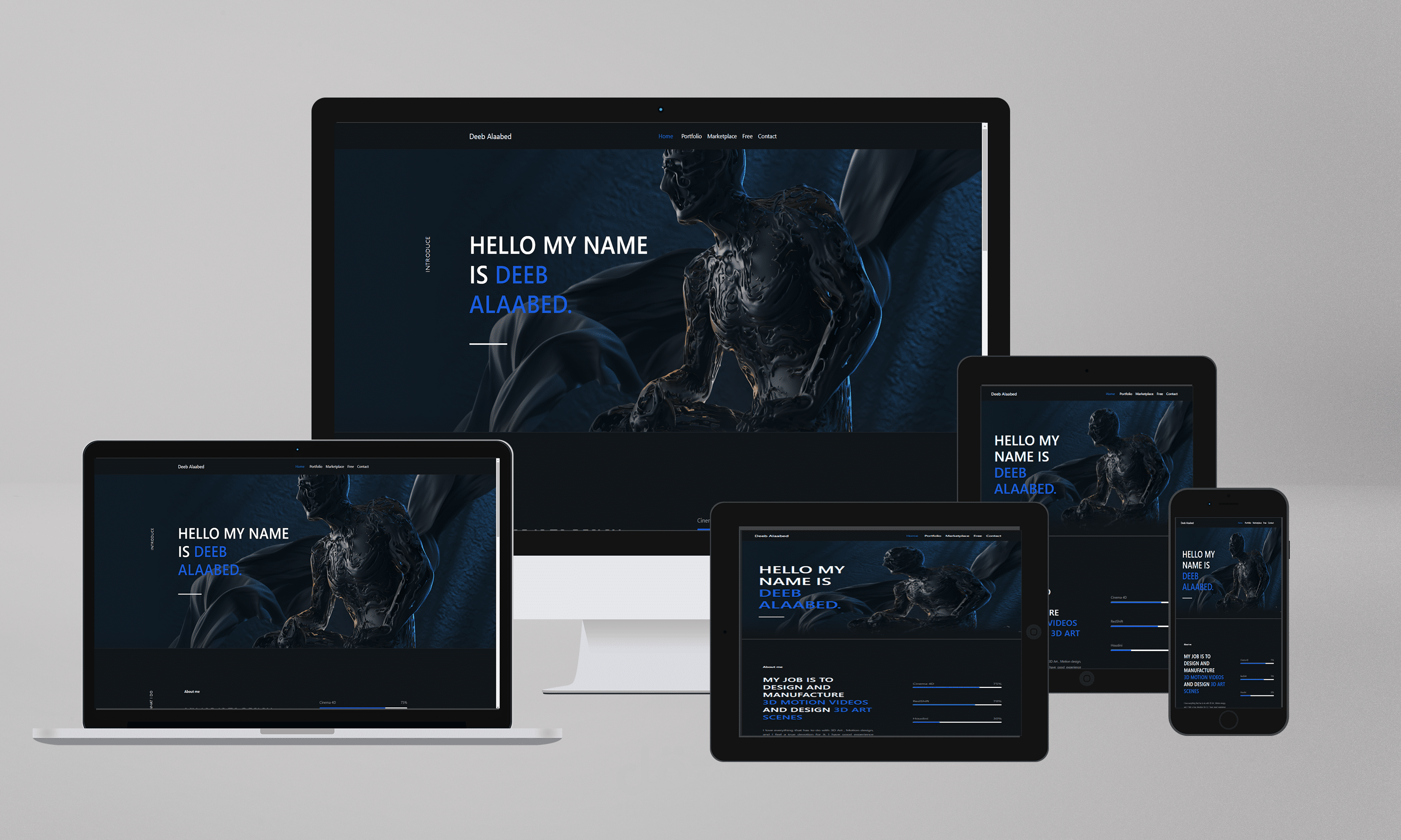 موقع لعرض اعمال مصمم 3D