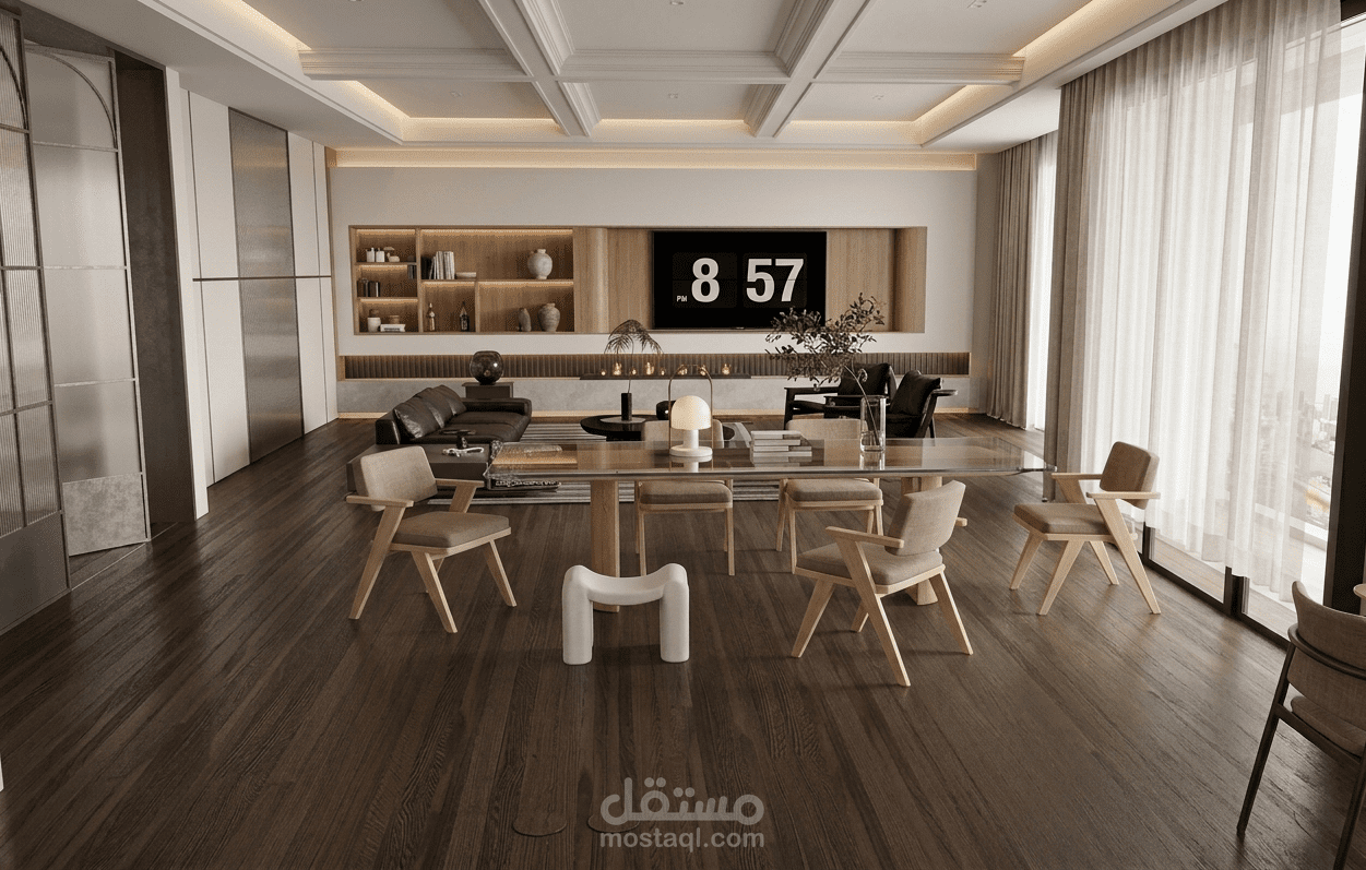 تصميم غرفة جلوس بستايل الاميركي الحديث