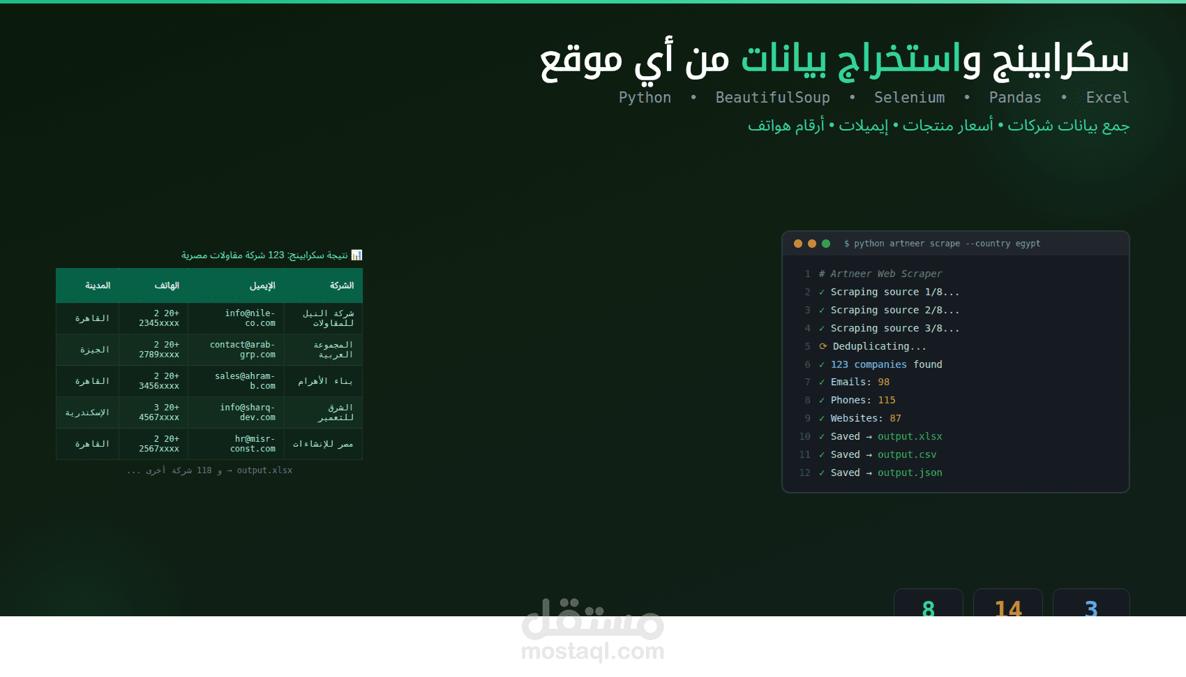 سكرابر أسعار من 15+ متجر إلكتروني مع تنبيهات تلقائية