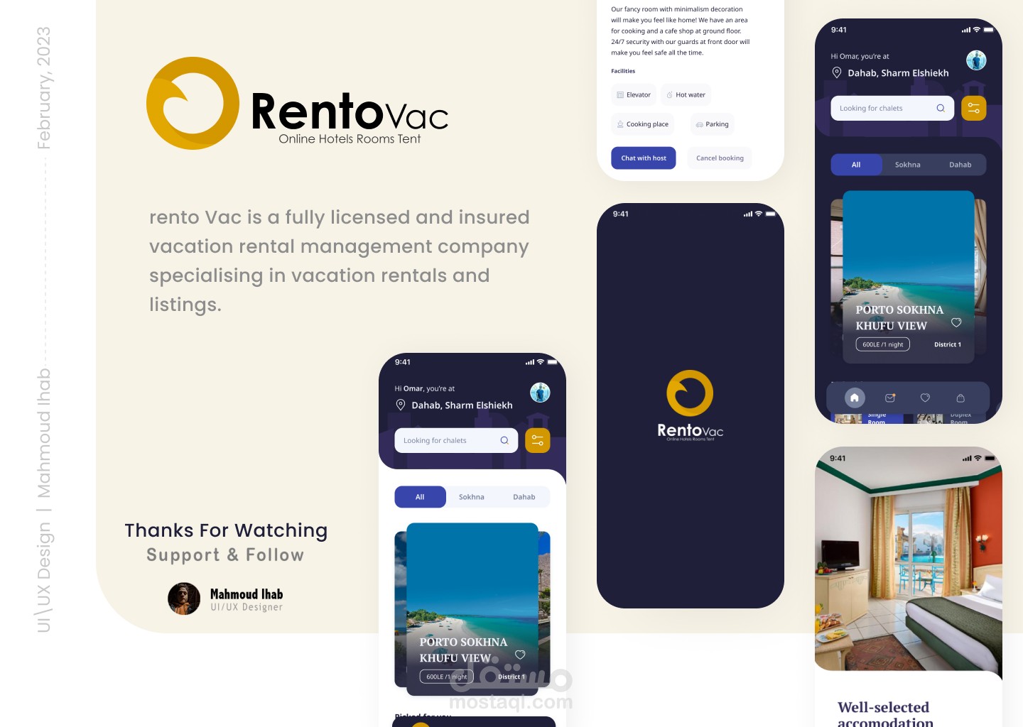 RENTO VAC APP | UI\UX Design