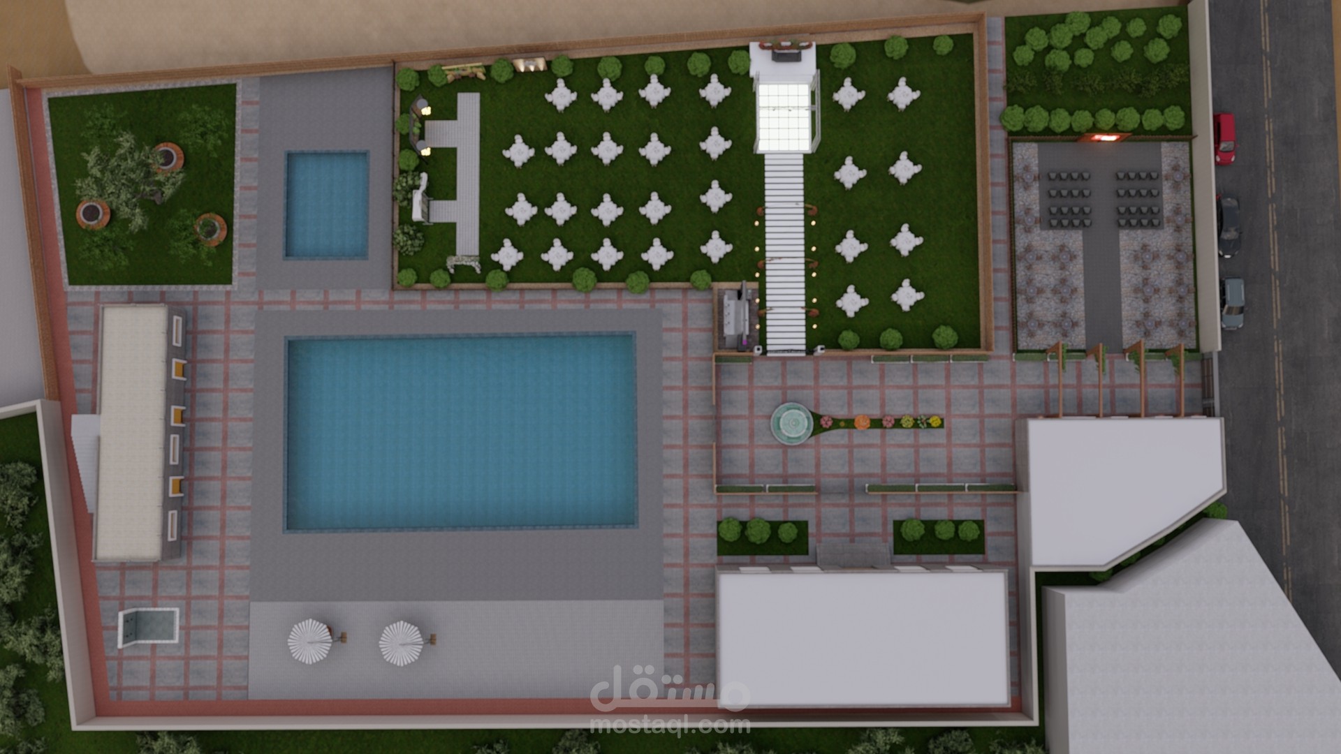 تصميم نادي حمام سباحه