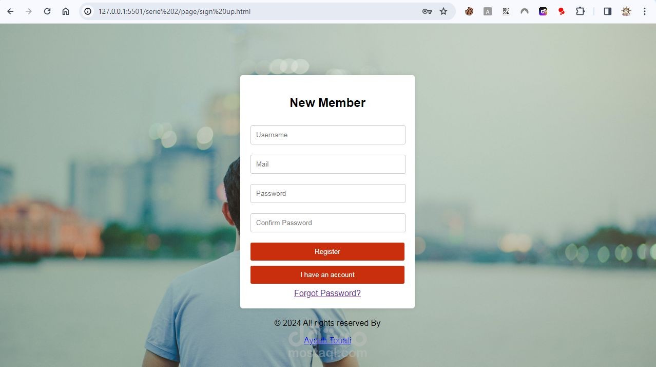 Mix between the admin page and a new membership addition page and the page I forgot the password