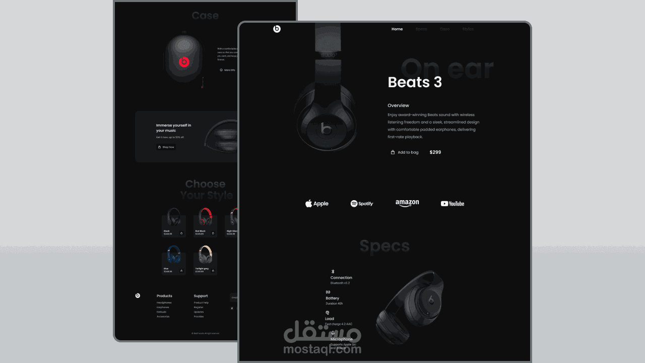 Responsive Landing Page Headphones
