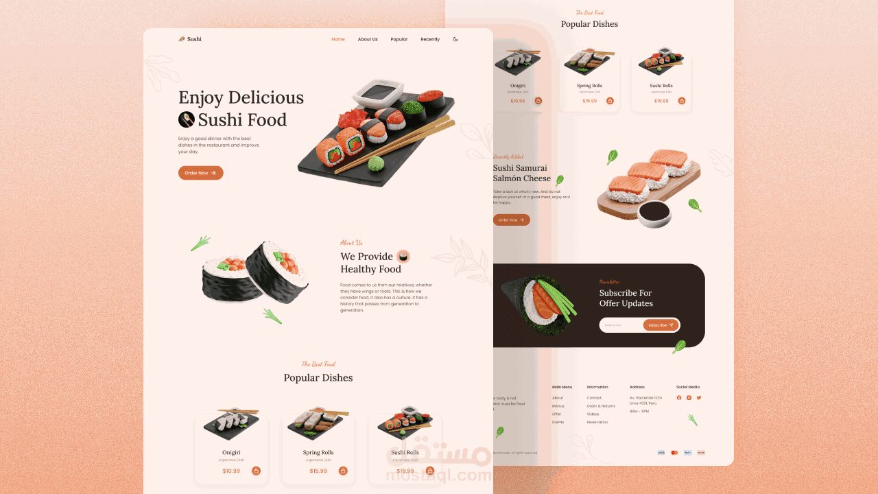 Responsive Website - sushi