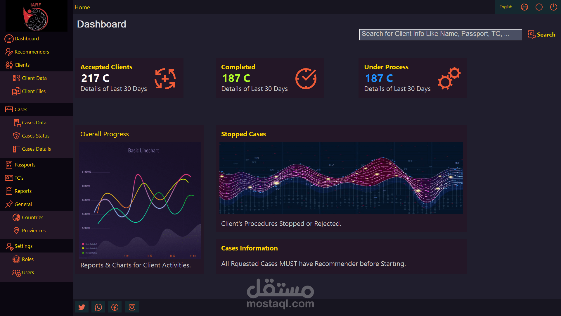 تطبيق لإدارة معاملات العملاء