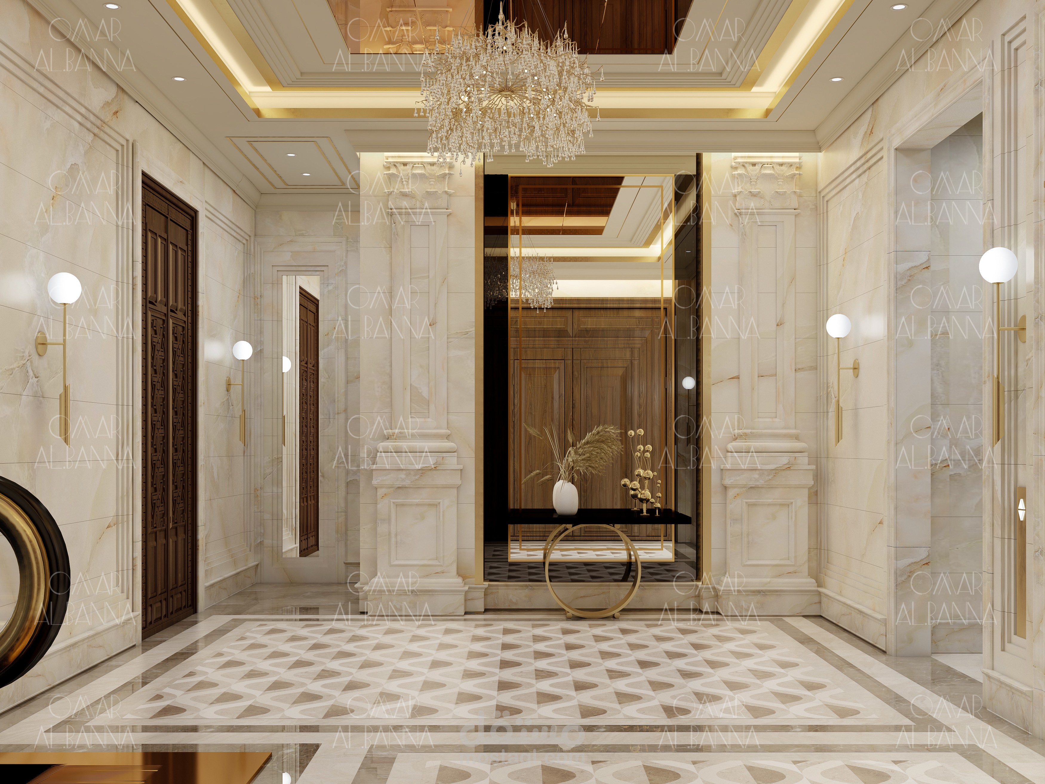 Entrance Lobby-Villa in Kuwait City