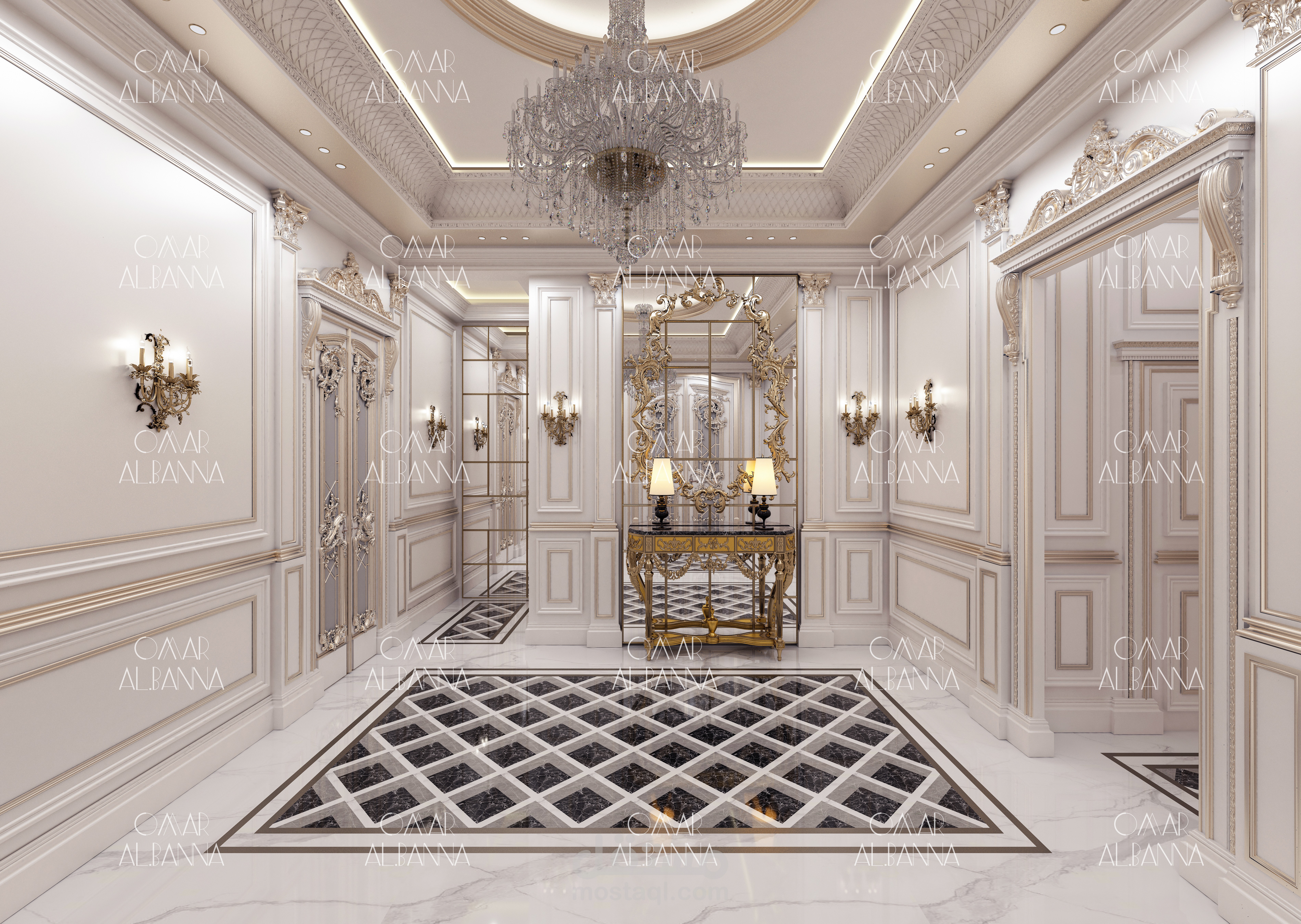 Entrance Lobby-Villa in Kuwait