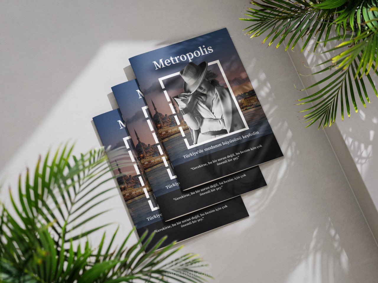 تصميم غلاف مجلة تركية مع الصفحات الداخلية