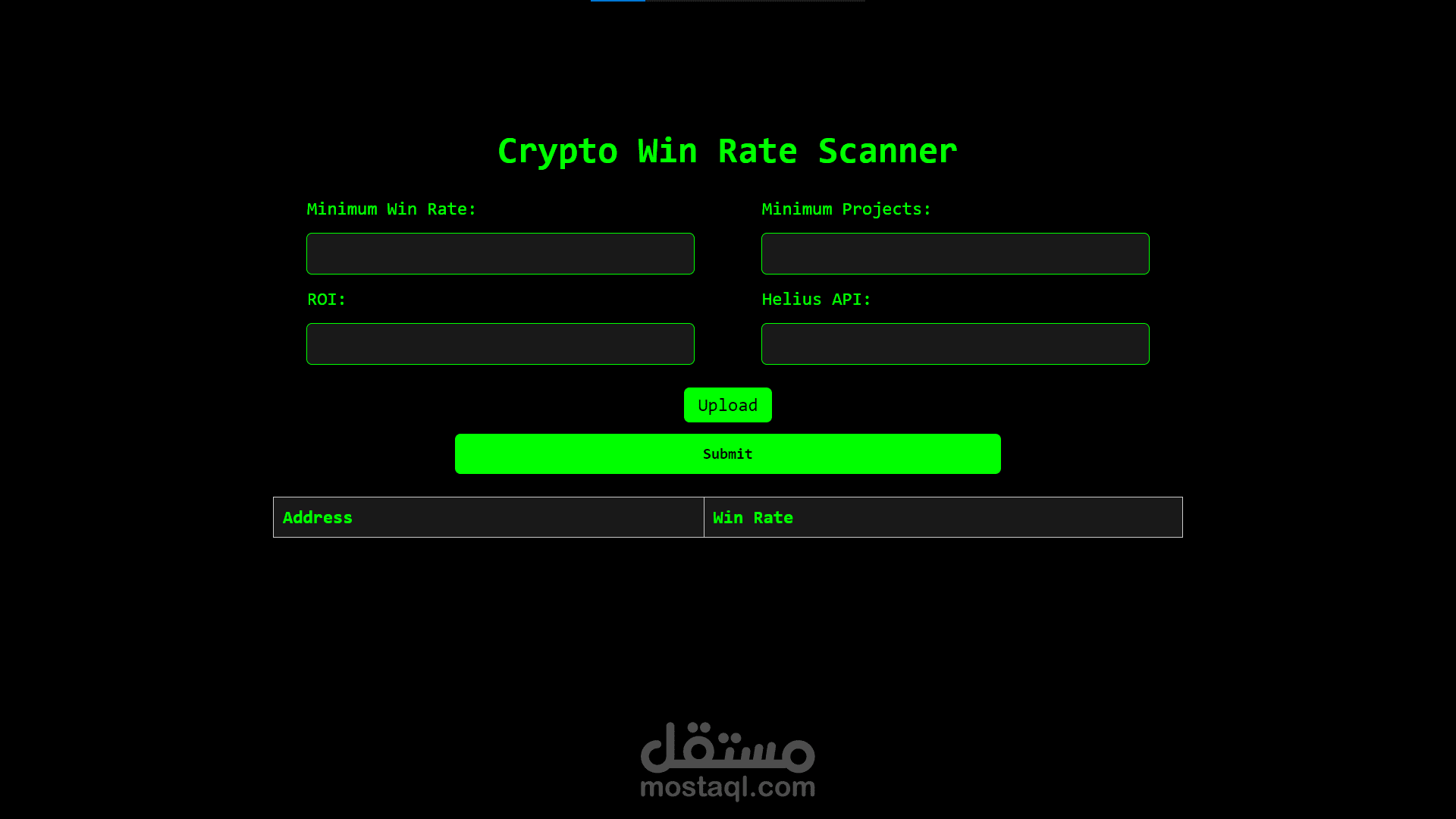 انشاء واجهة موقع