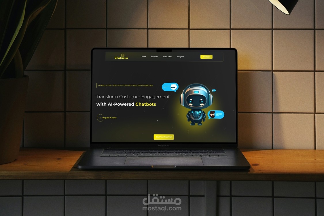 موقع حلول ذكاء اصطناعي chatBot
