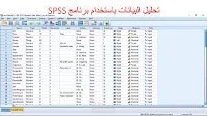تحليل البيانات احصائيا باستخدام SPSS