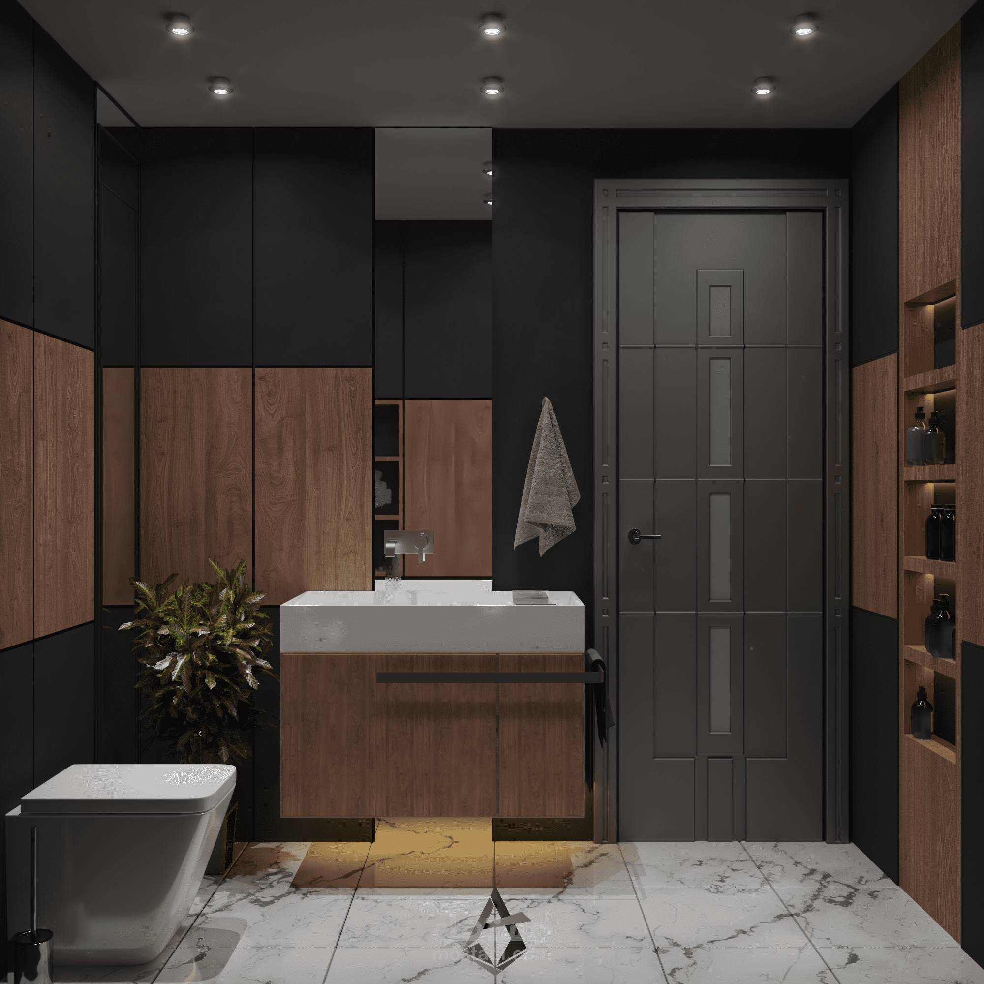 تصميم داخلي : حمام معاصر