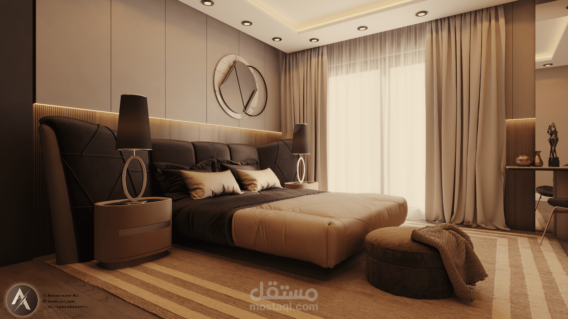 تصميم داخلي : جناح غرفة نوم