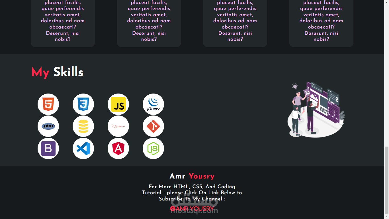 عمل موقع شخصي