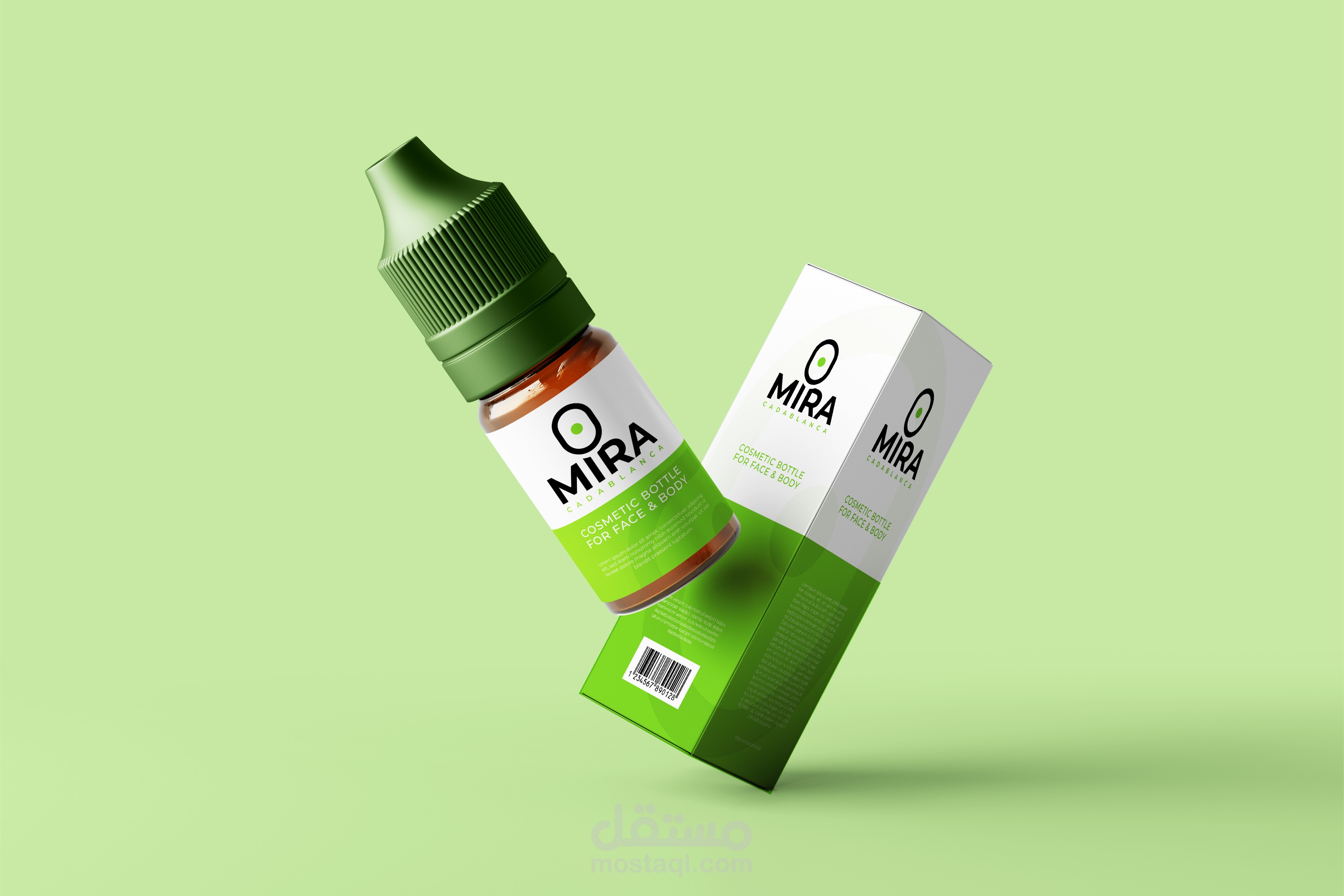 تصميم زجاجة زيت مستحضرات التجميل MIRA