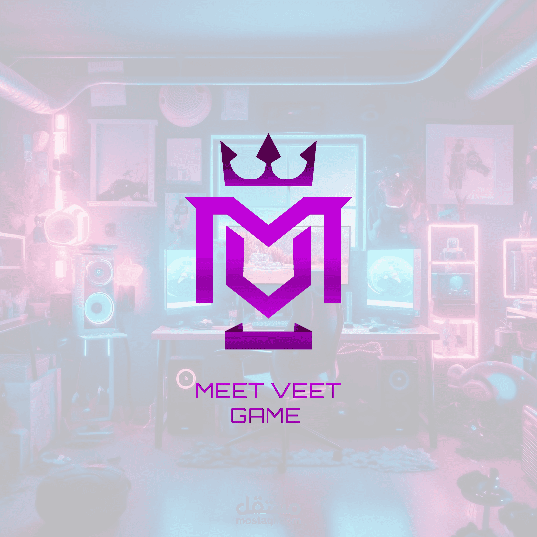 تصميم شعار لمحل العاب meet veet game
