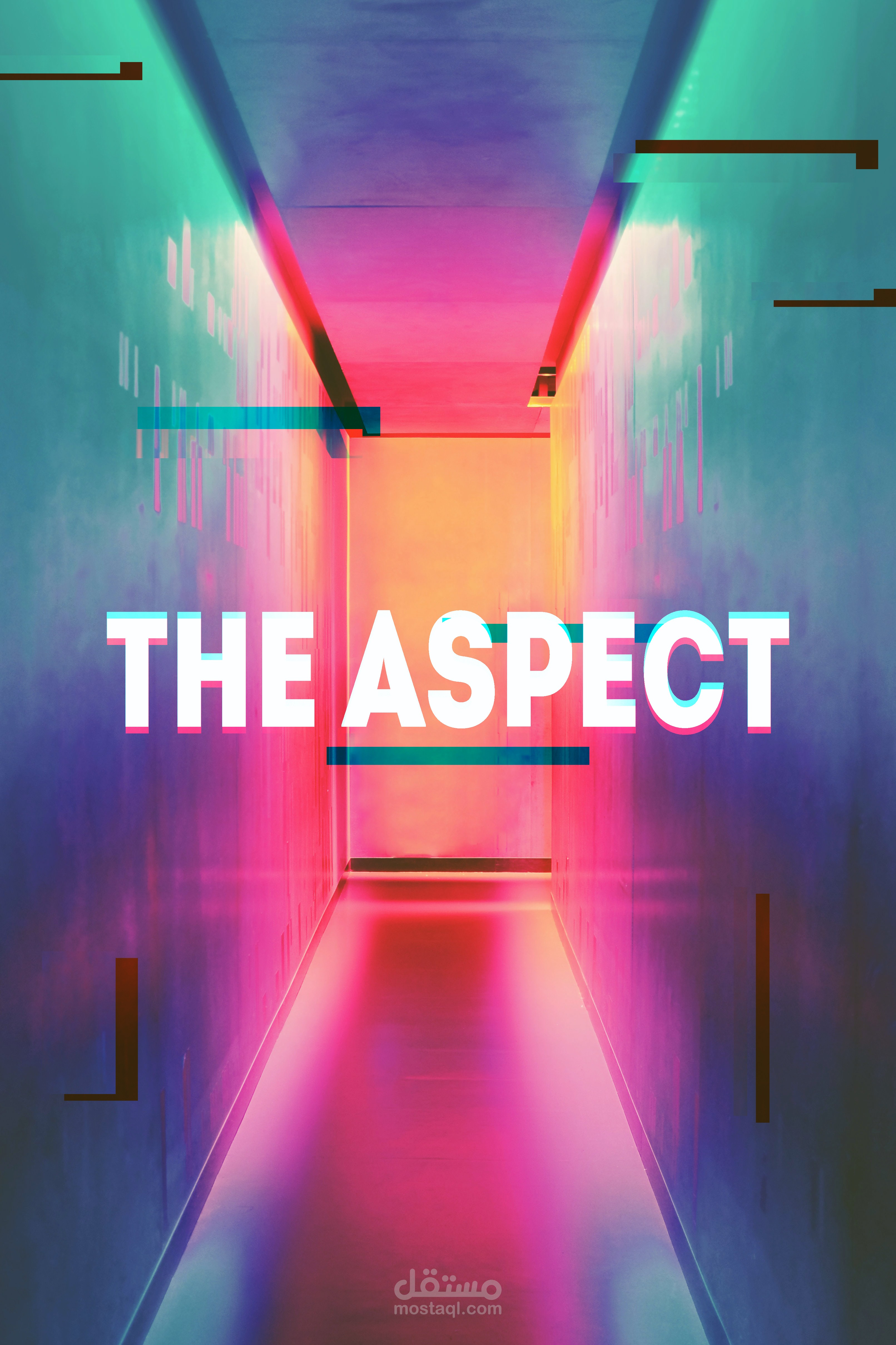 A glitch effect logo