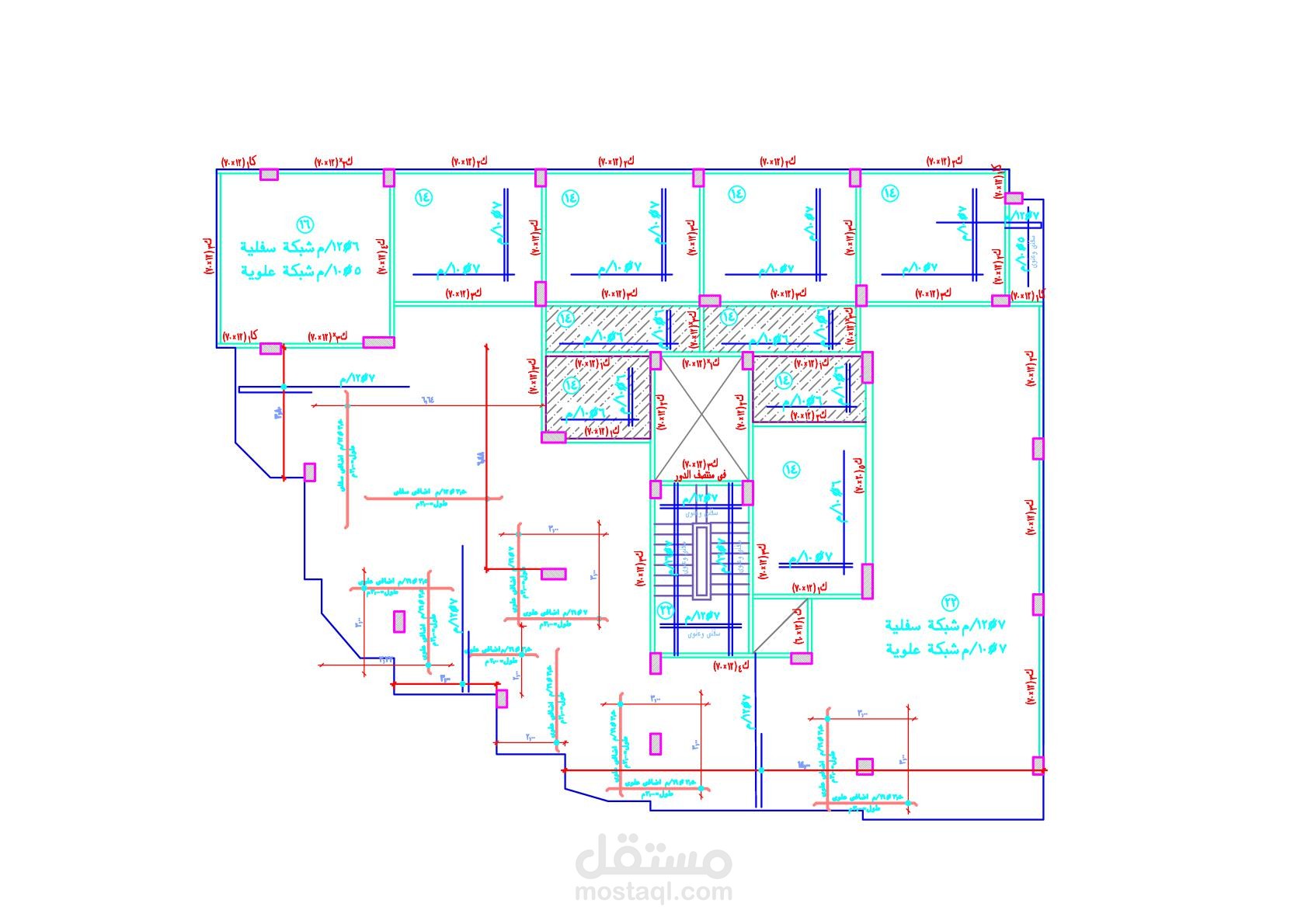 محطط انشائي لفيلا سكنية