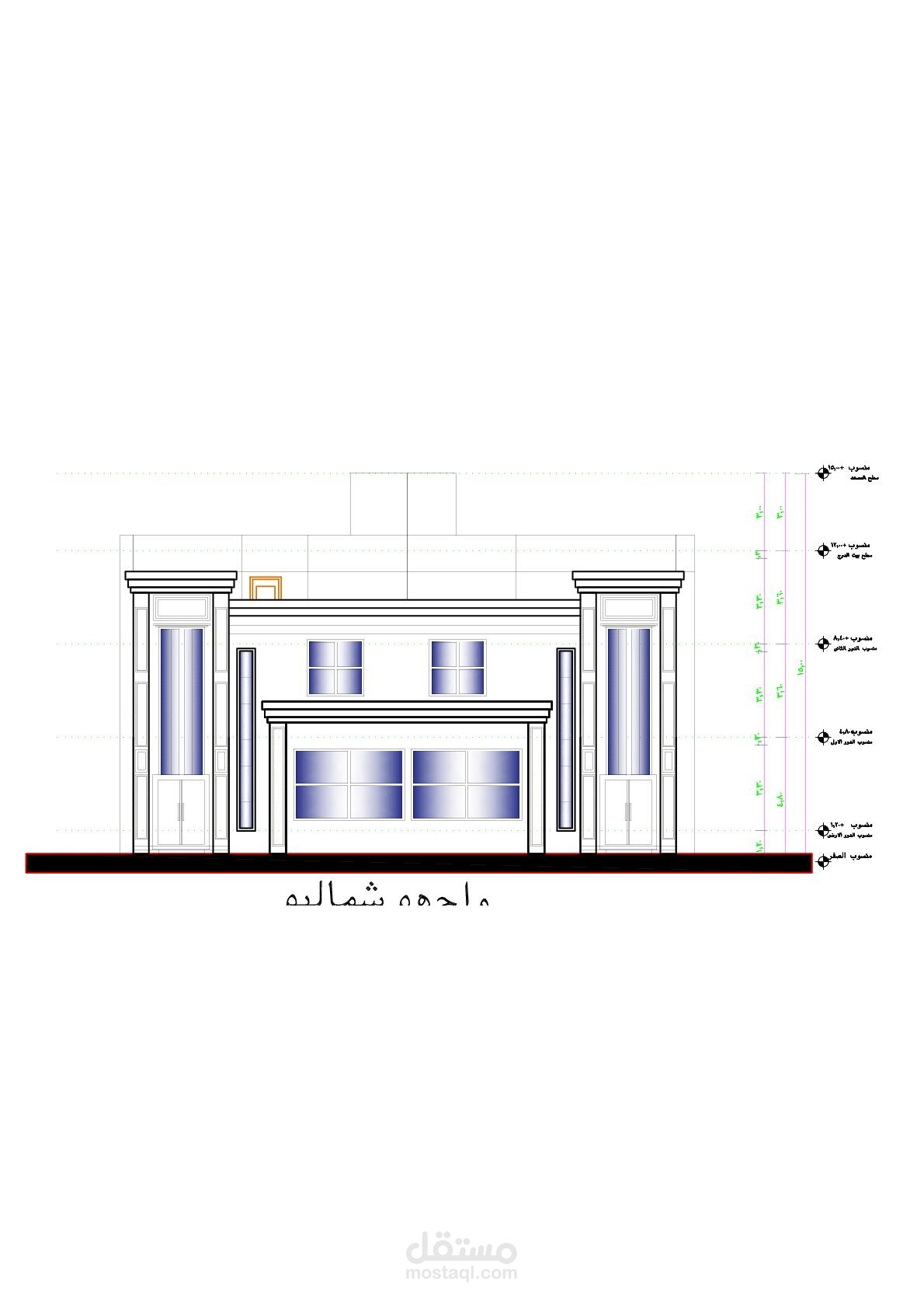 مخطط معماري لفيلا سكنية