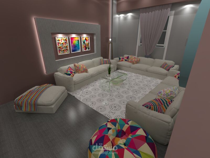 تصميم داخلي لمجلس