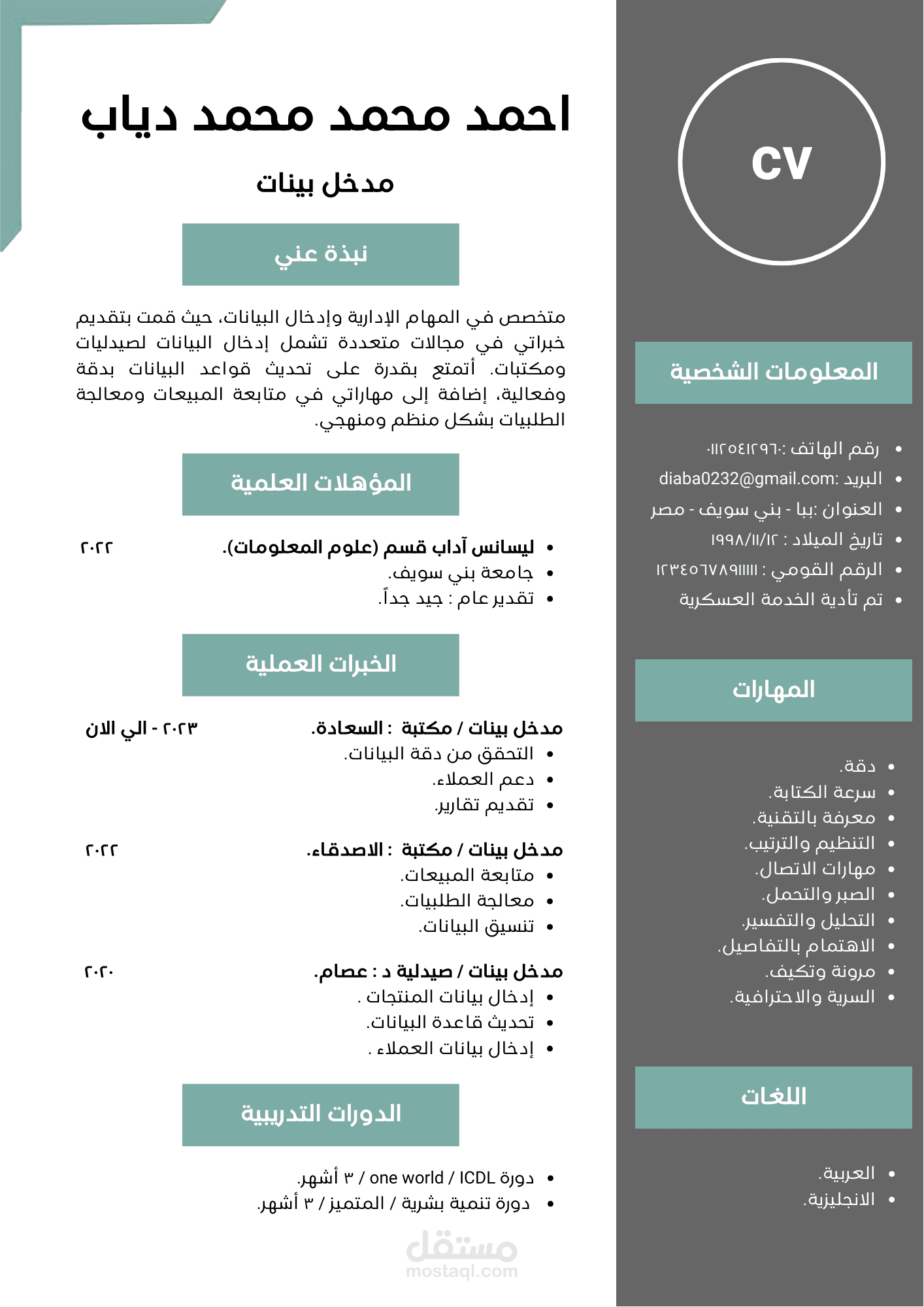 صمم سيرتك الذاتية باحترافية تامة واحصل على الوظيفة التي تستحقها