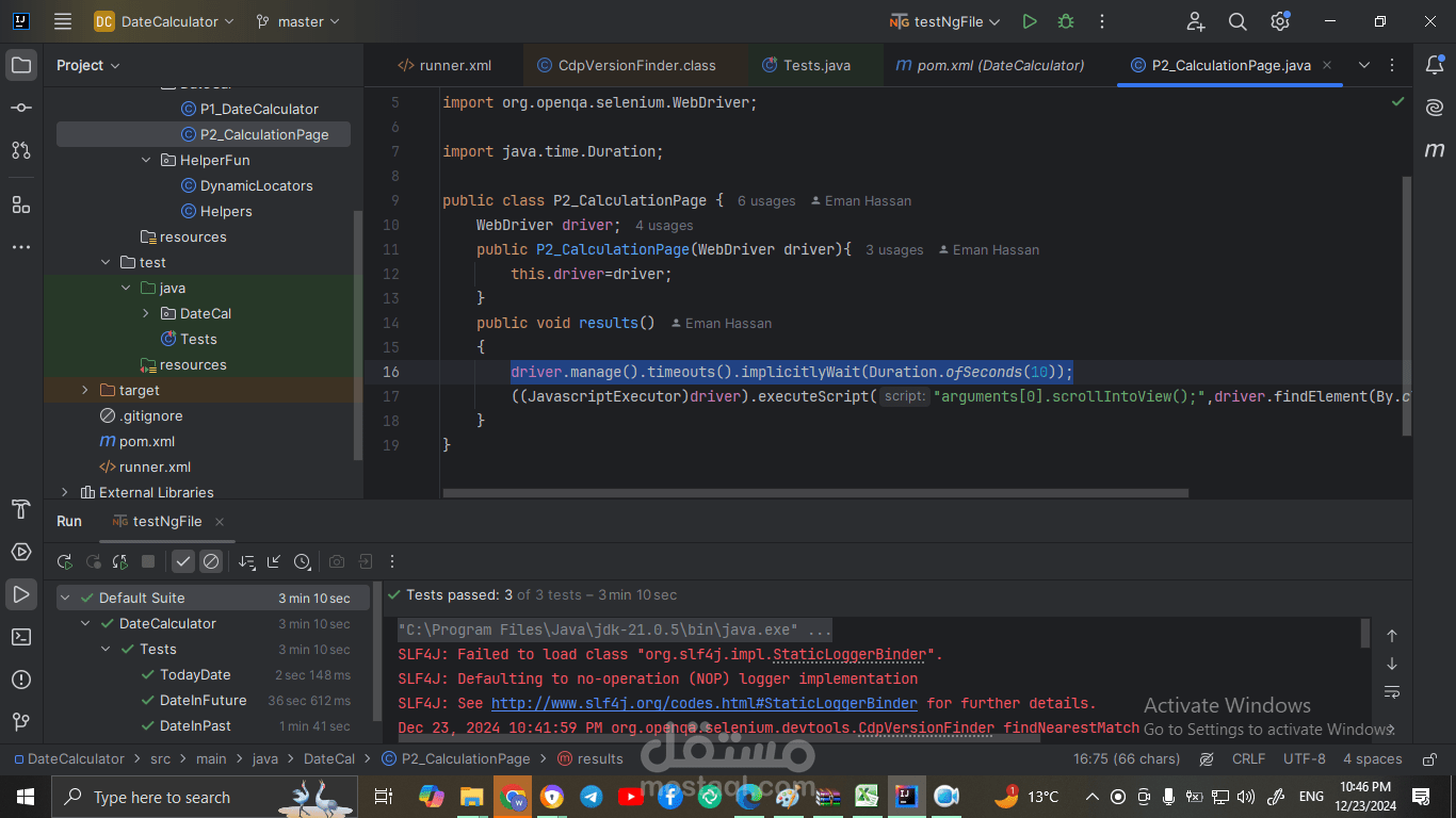 Automating Date Selection with Selenium & (POM) in Java