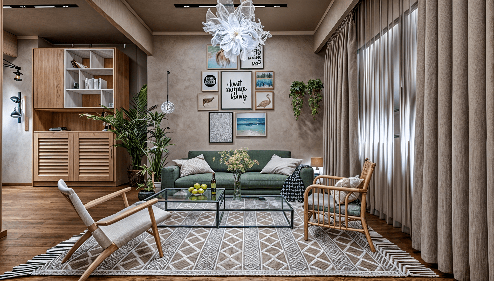 تصميم بوهيمي بكندا (لفينج روم )