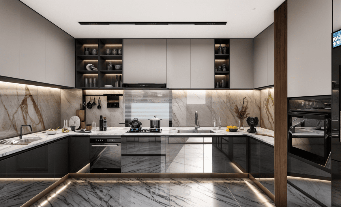 تصميم مودرن لمطبخ بالطايف