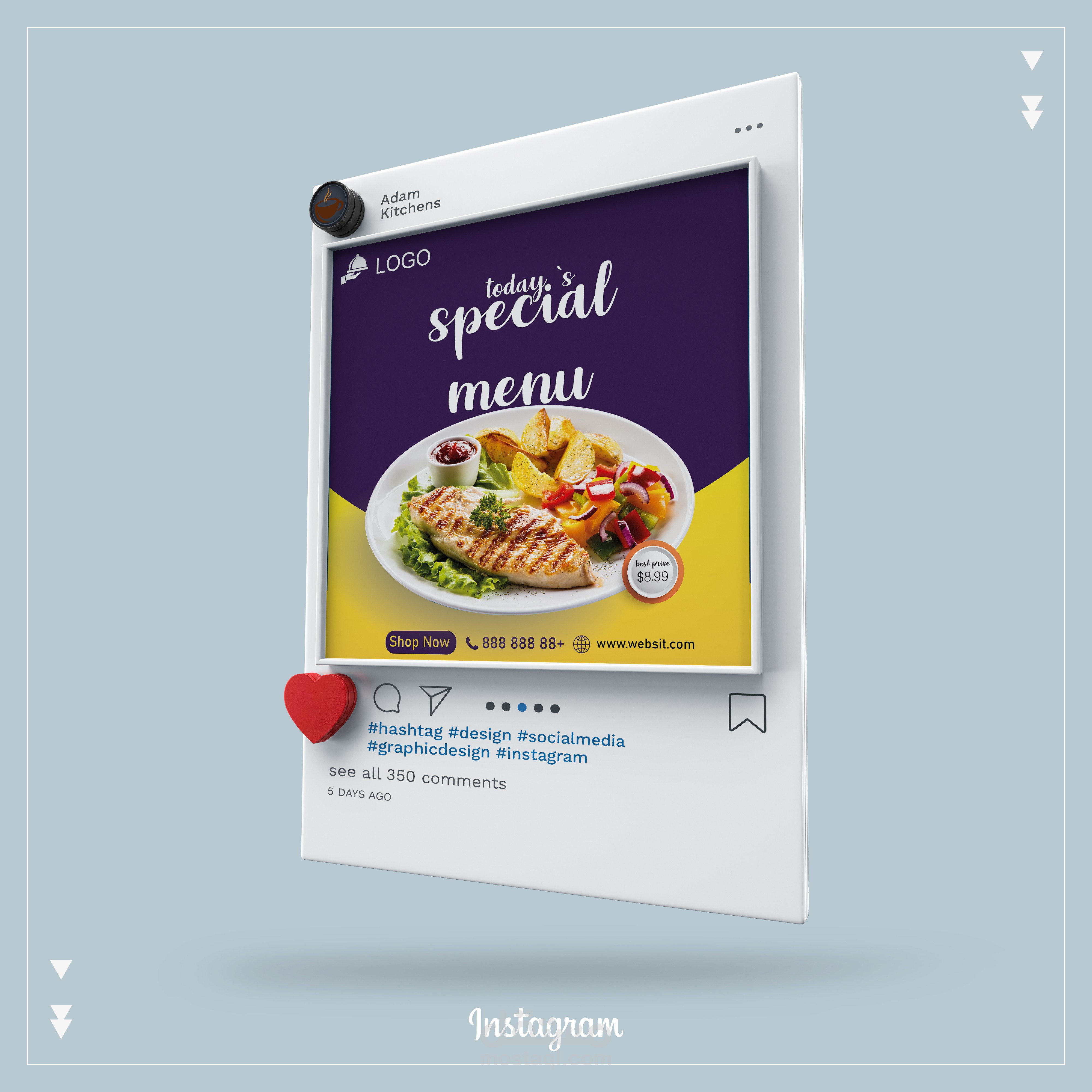 اعادة تصميم احد صور السوشل ميدياSocial Media بشكل أفضل