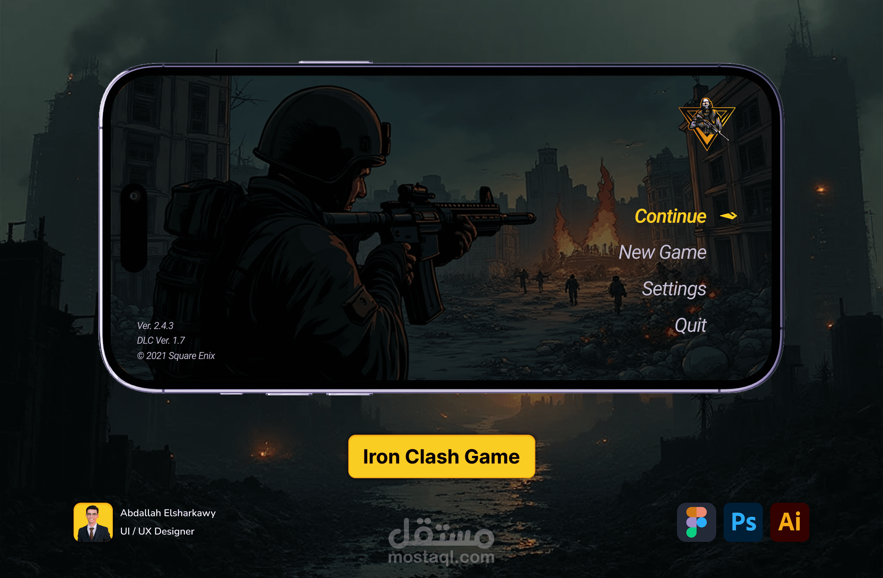 Iron Clash – مشروع تصميم لعبة موبايل ملحمية