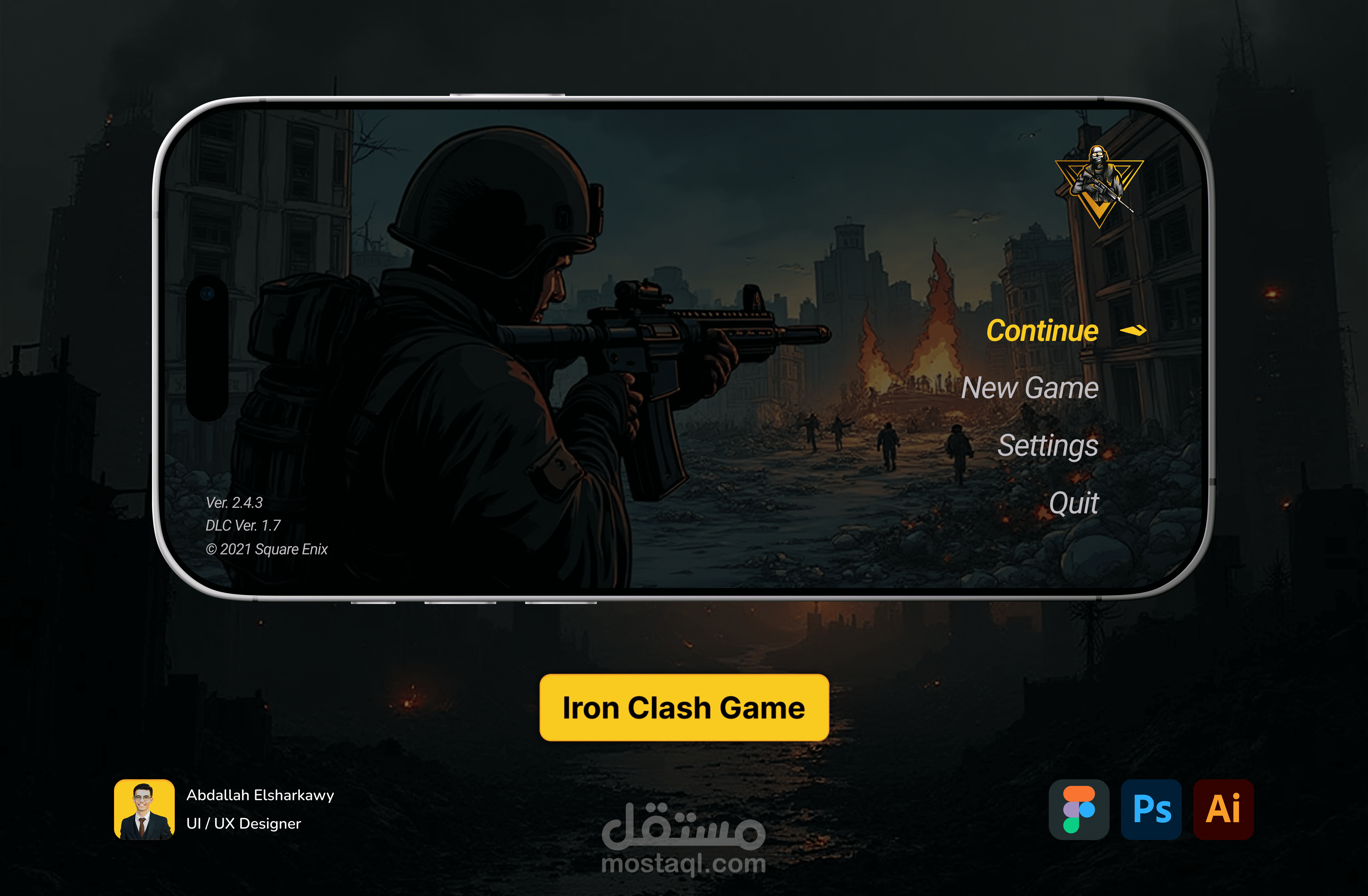 Iron Clash – مشروع تصميم لعبة موبايل ملحمية