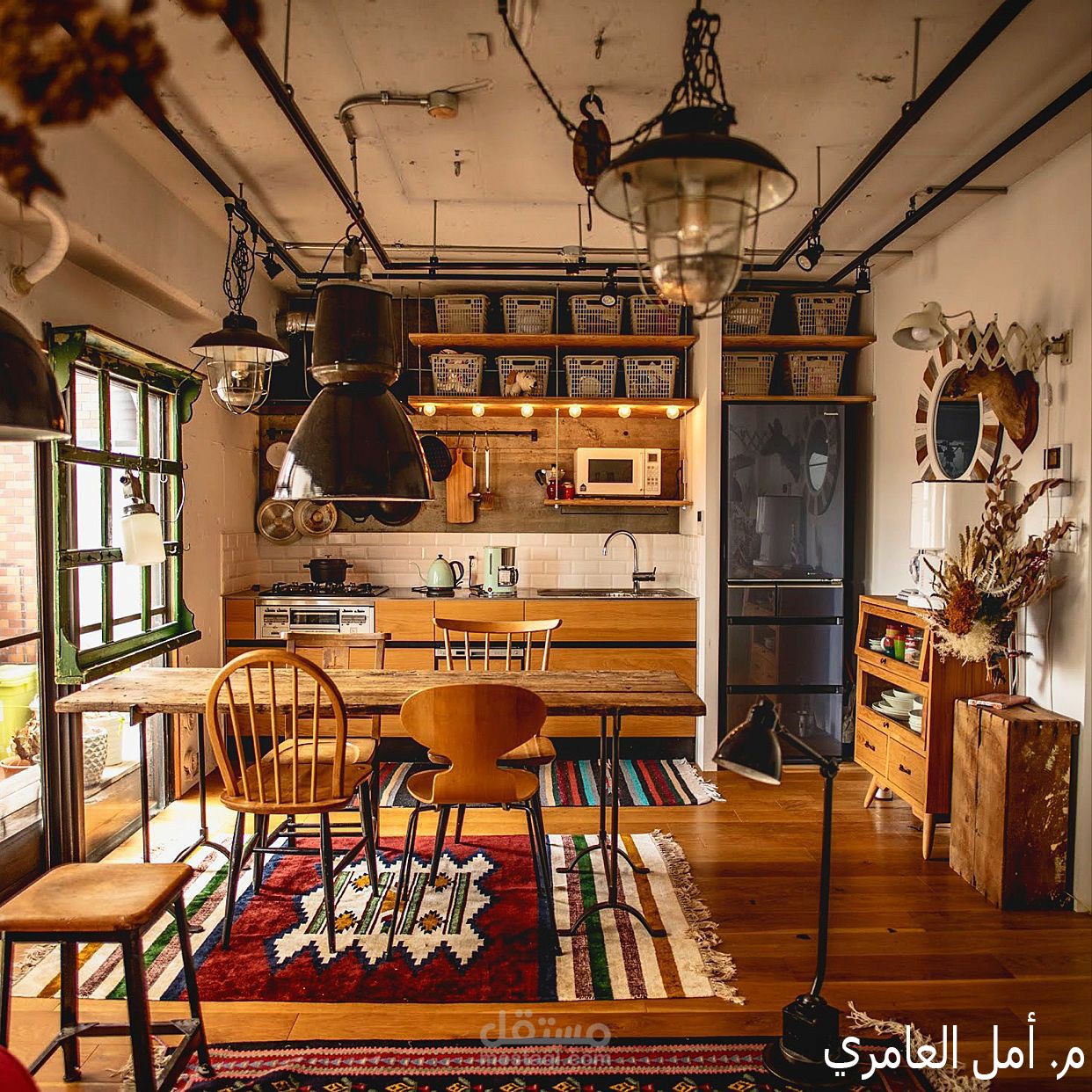 تصميم داخلي على موديل السبعينات