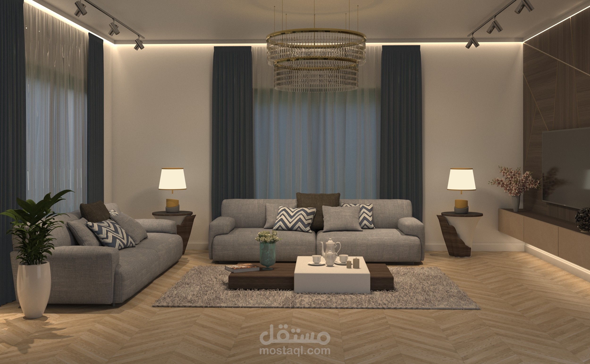 تصميم داخلي على برنامج 3D Max