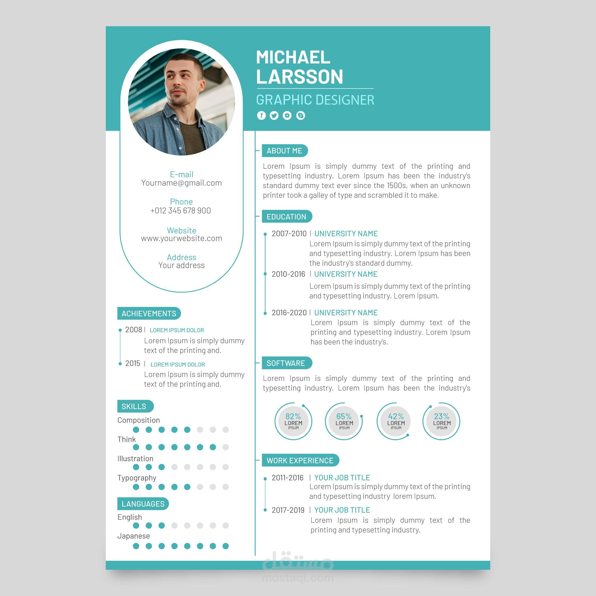 تصميم cv خاص بك