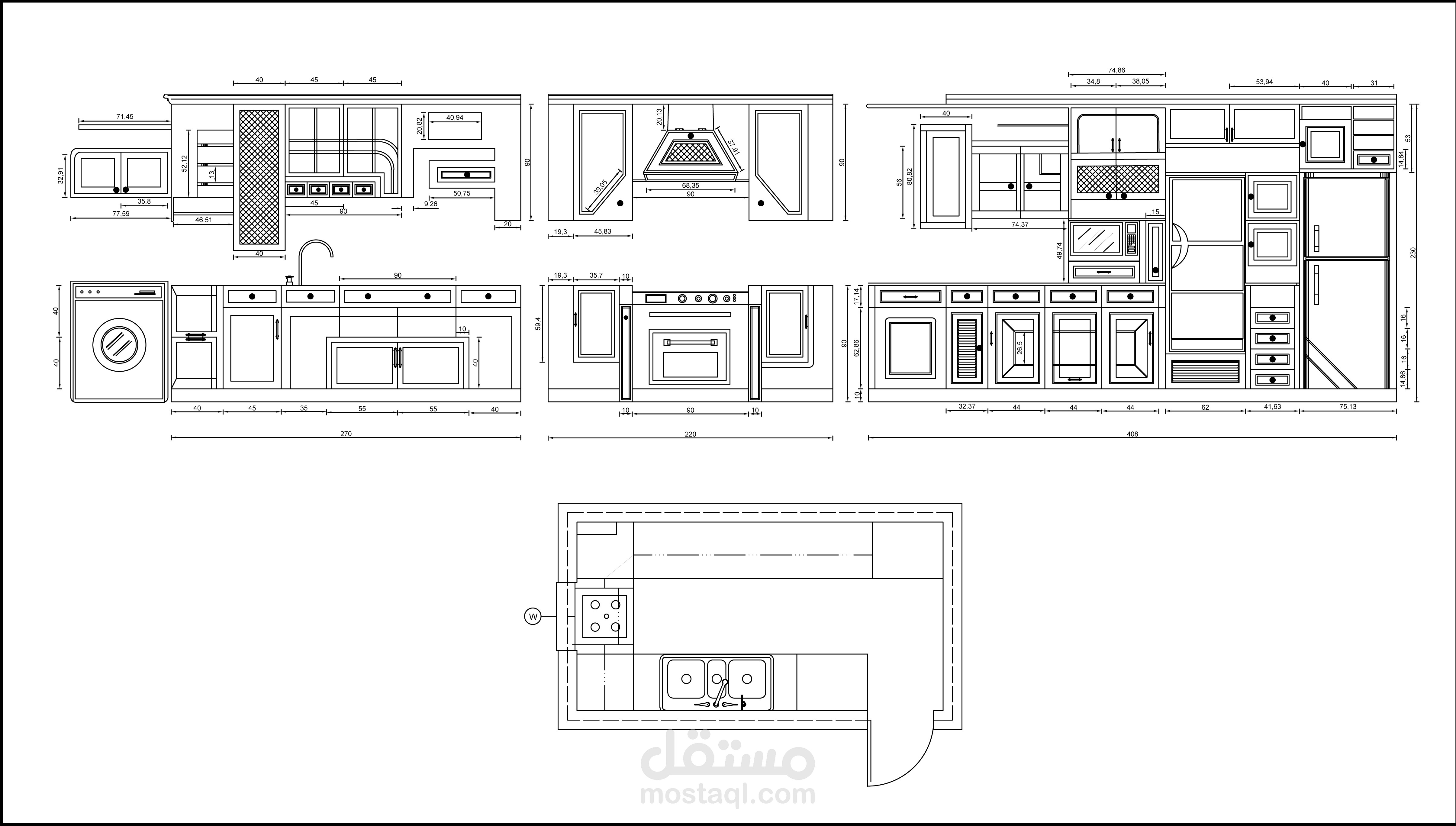 تصميم المطابخ اتوكاد وثردى ماكس