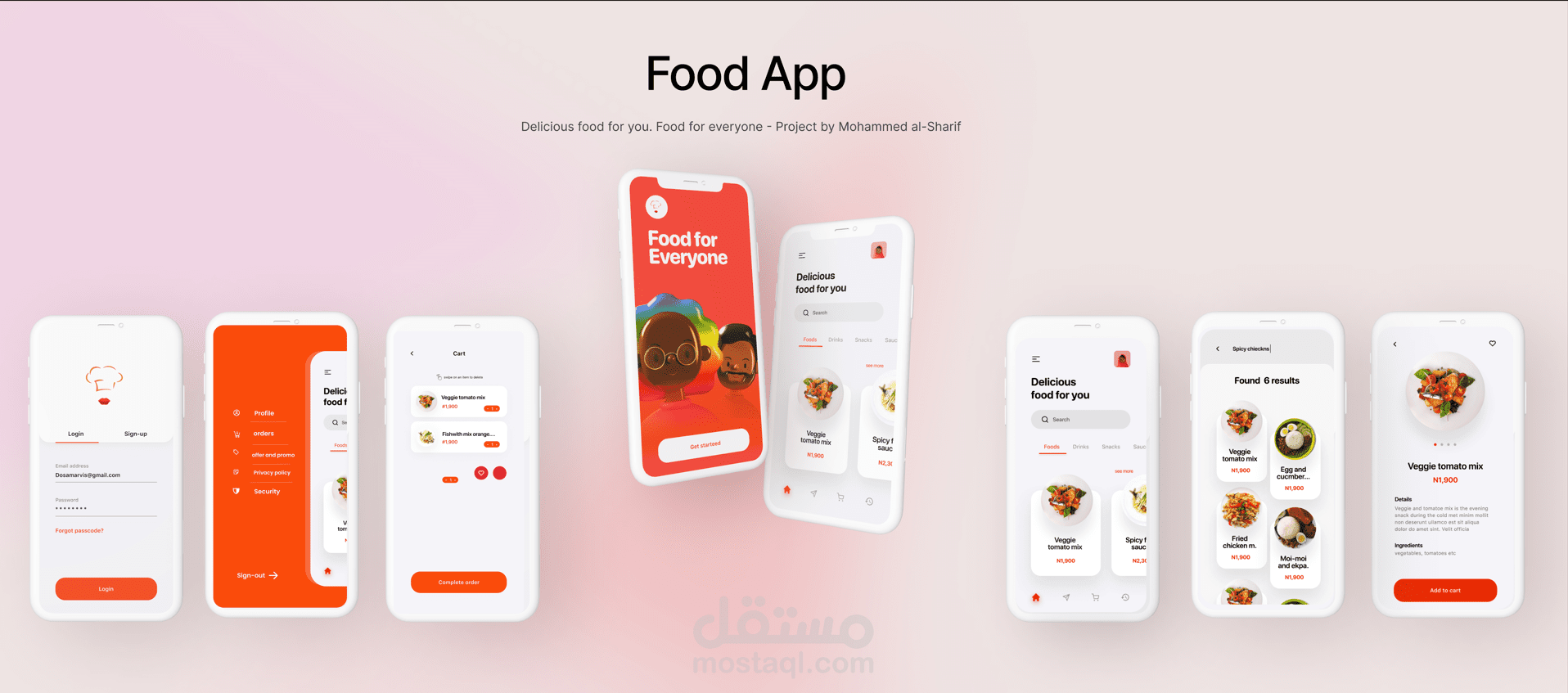 تطبيق متجر طعام