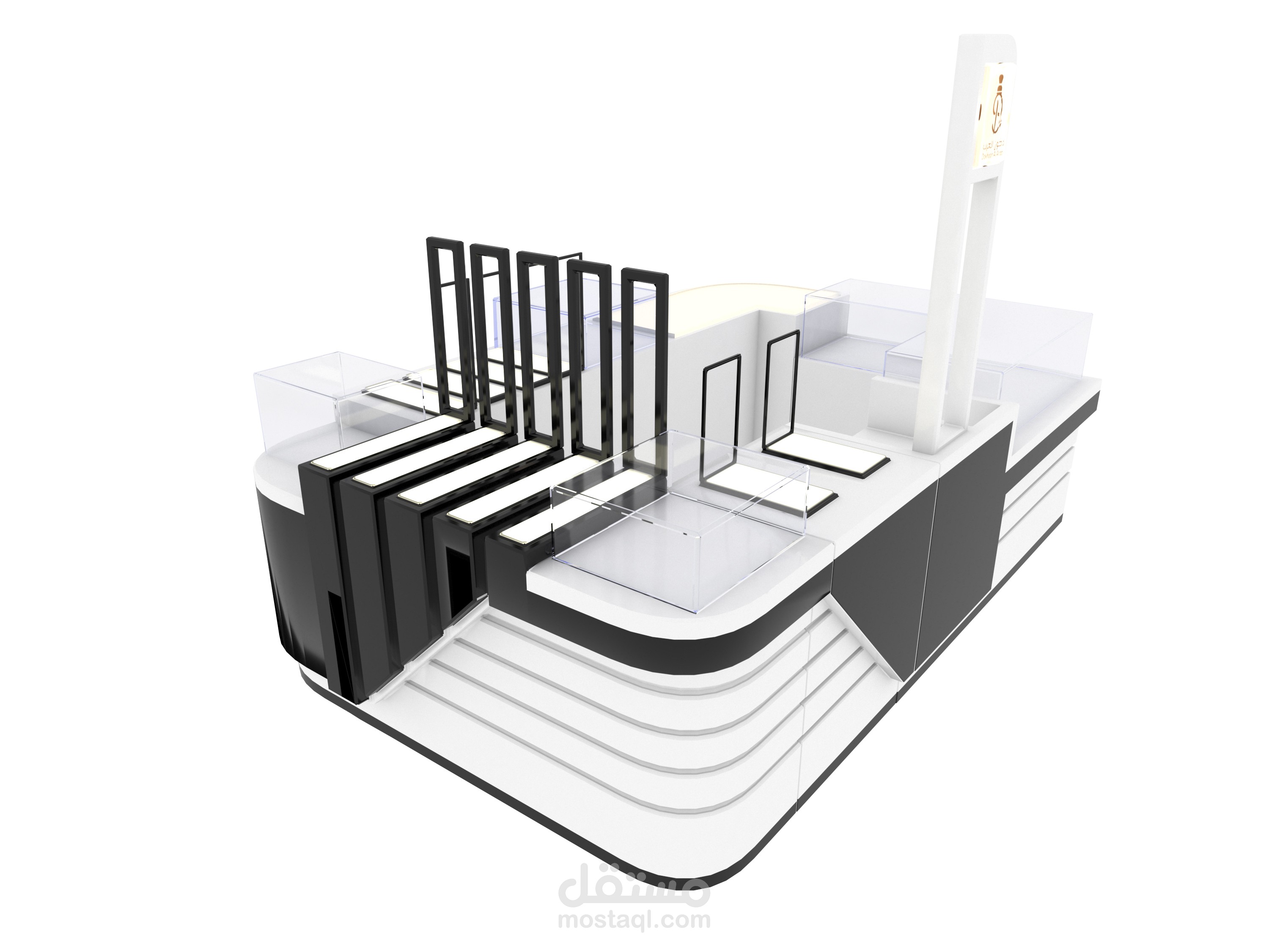 تصميم كونتوار عرض منتجات ضمن مول في سلطنه عمان