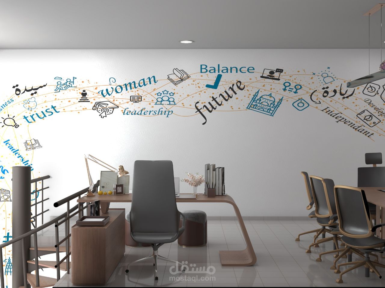 تصميم ديكور داخلي لمكتب your journe في ماليزا