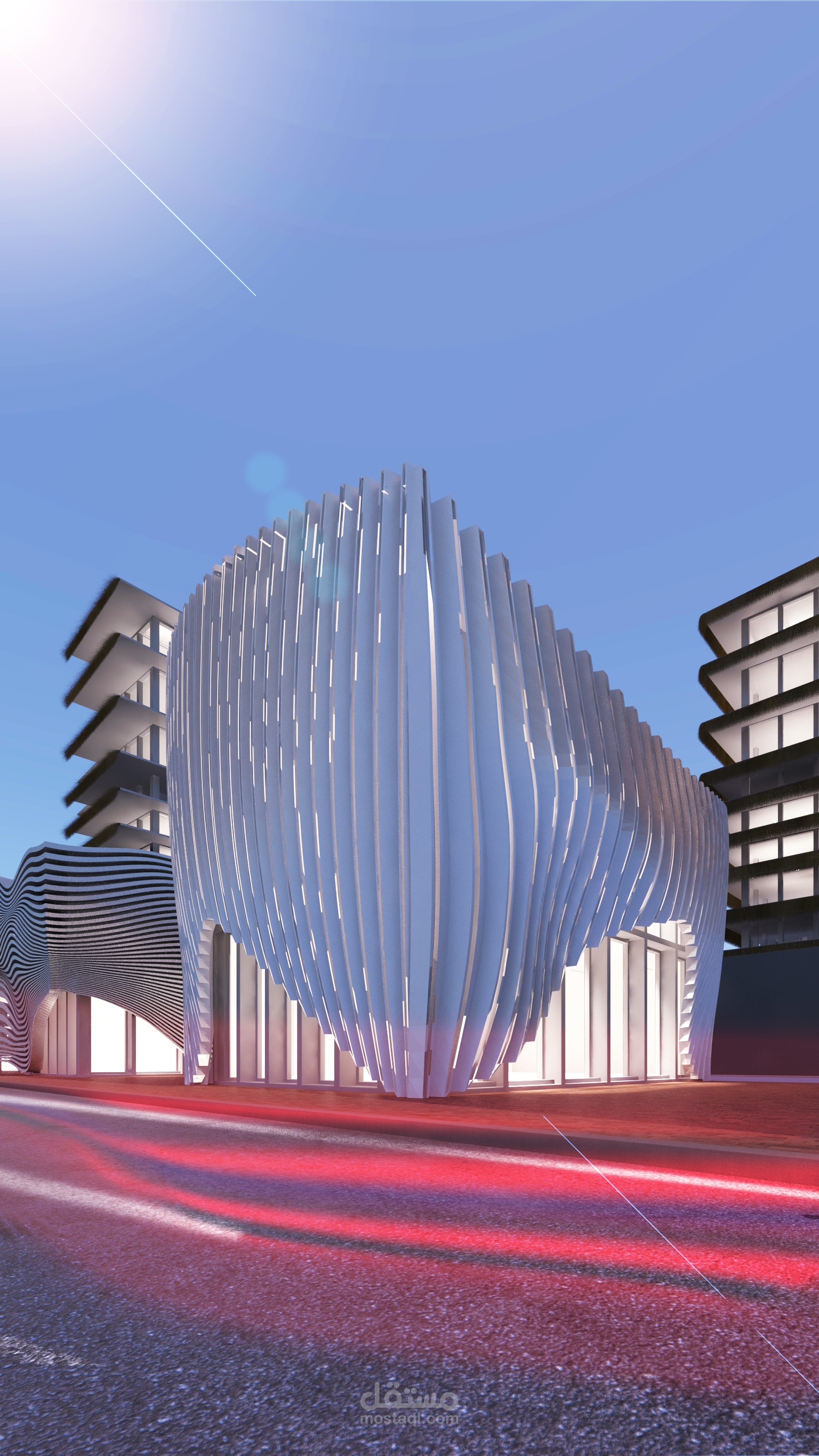 تصميم واجهة commercial facade design