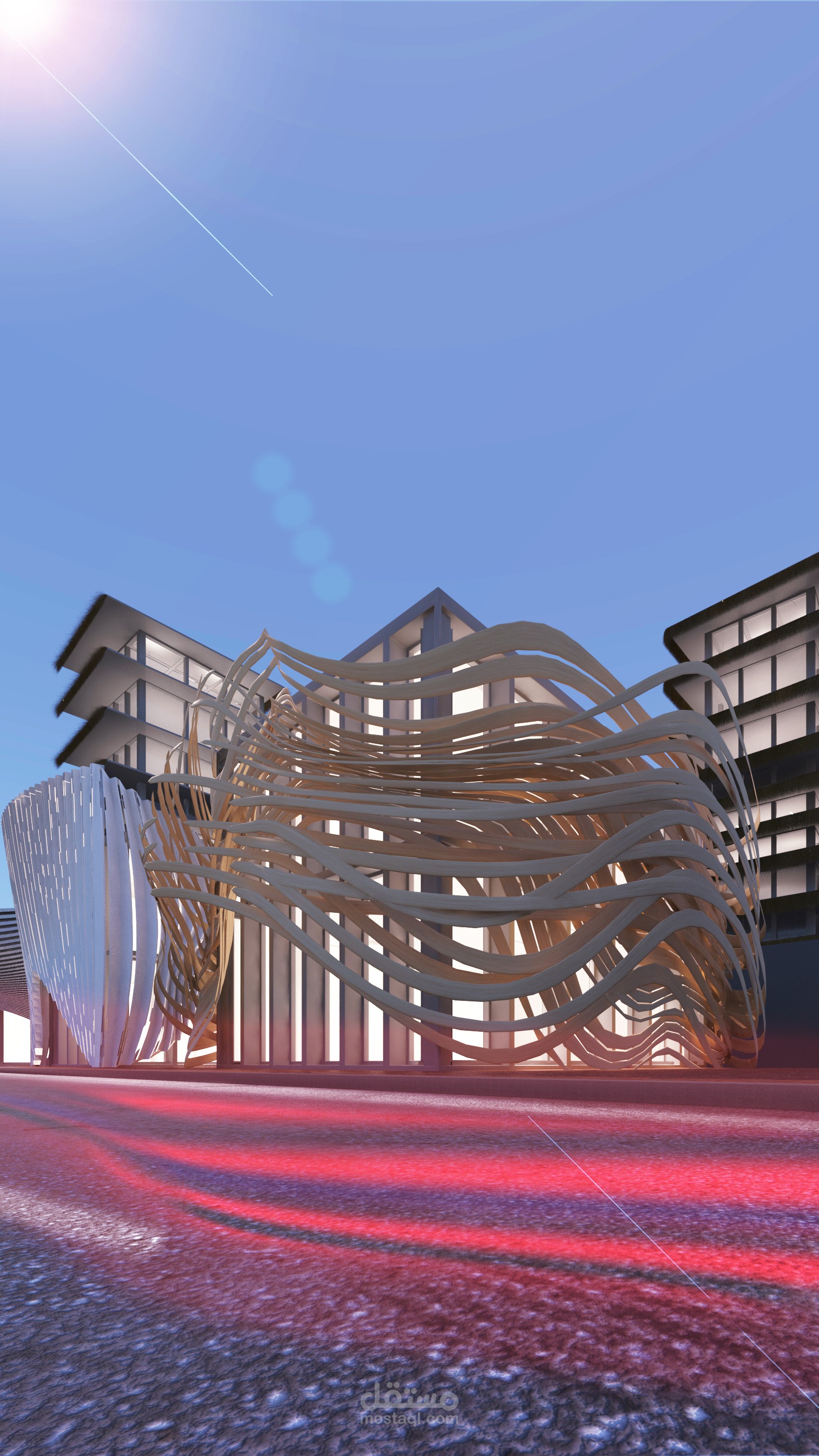 تصميم واجهة commercial facade design