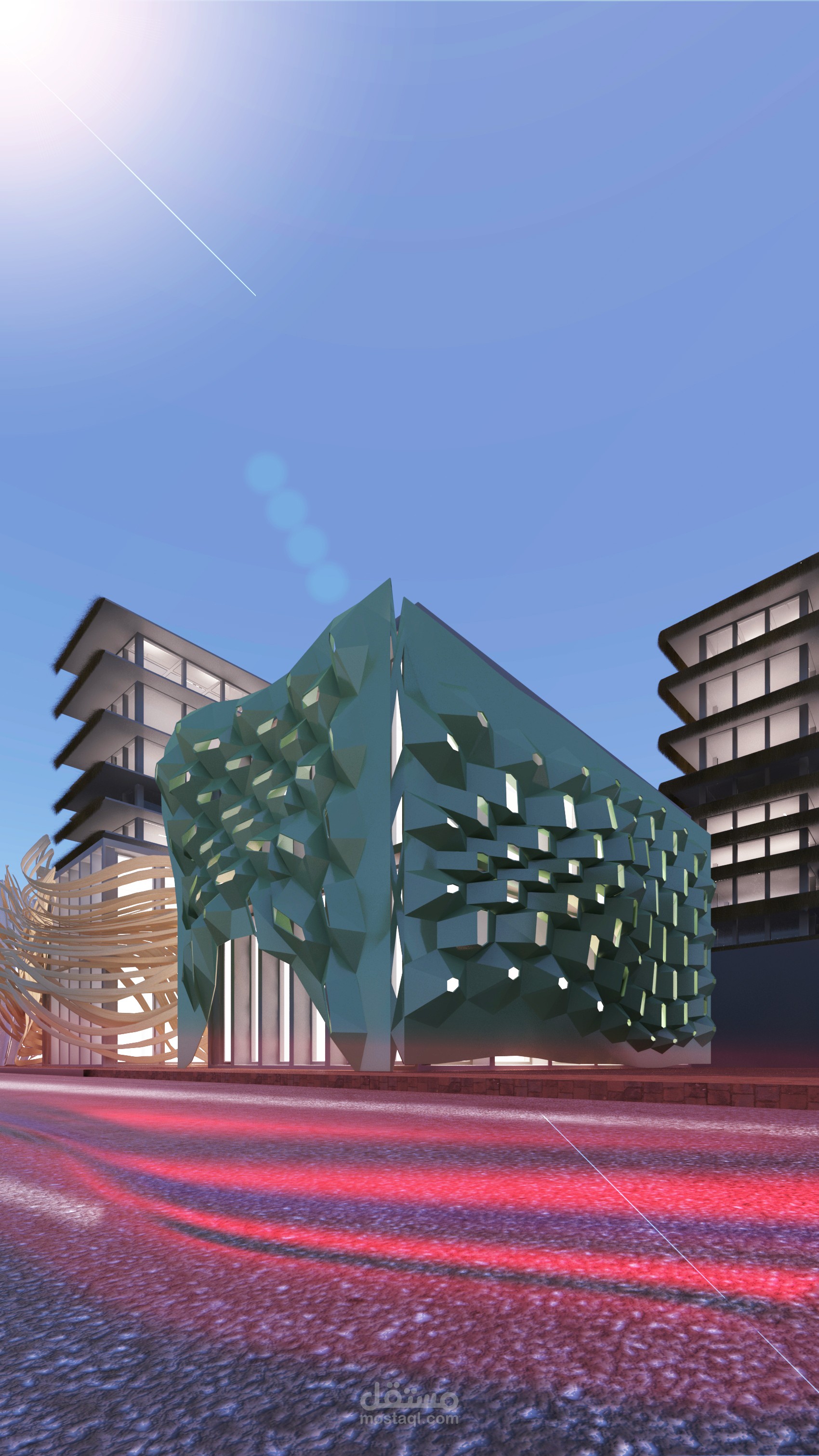 تصميم واجهة commercial facade design